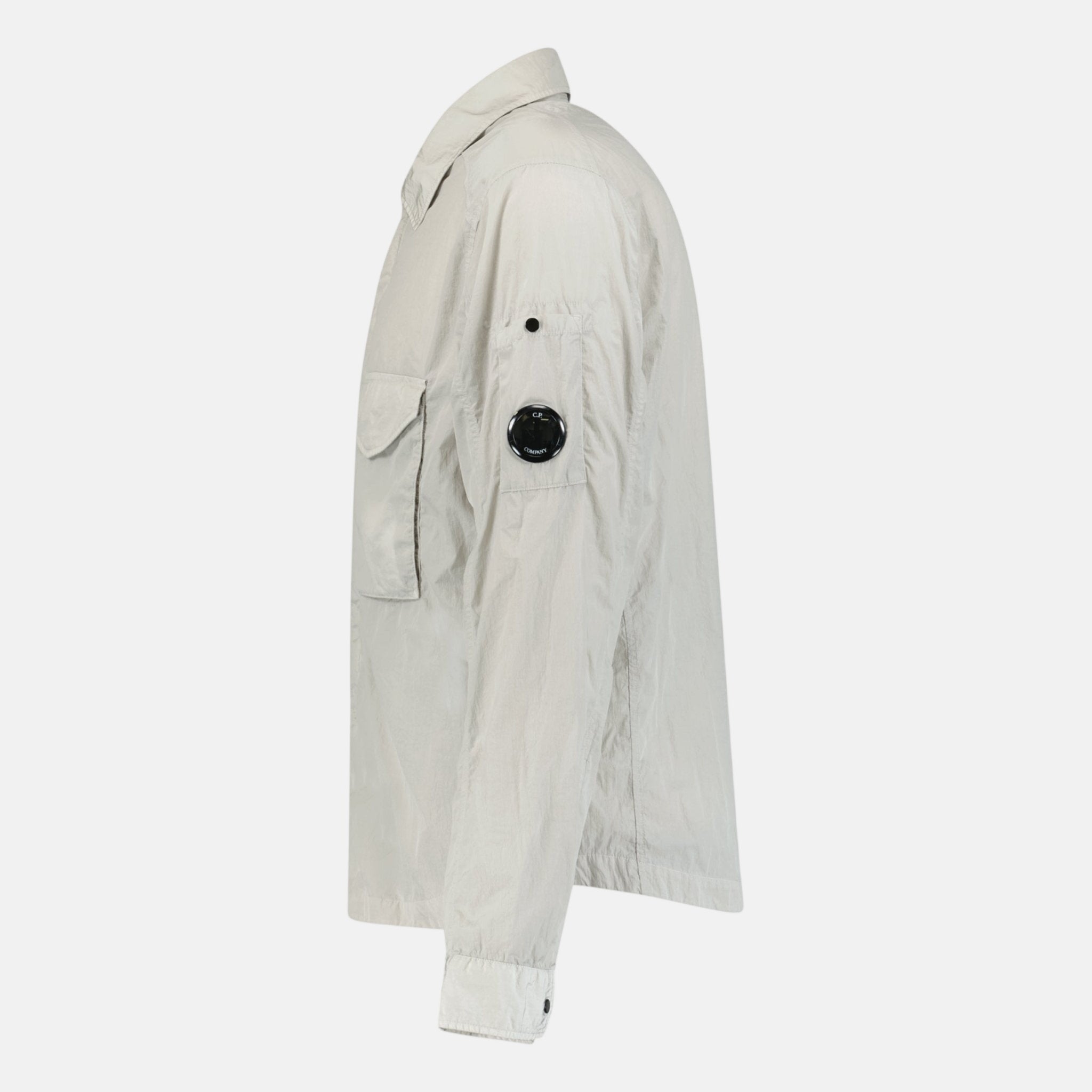 CP Company Lens Chrome Zip - Up Jacket Light Grey | Studio DOS