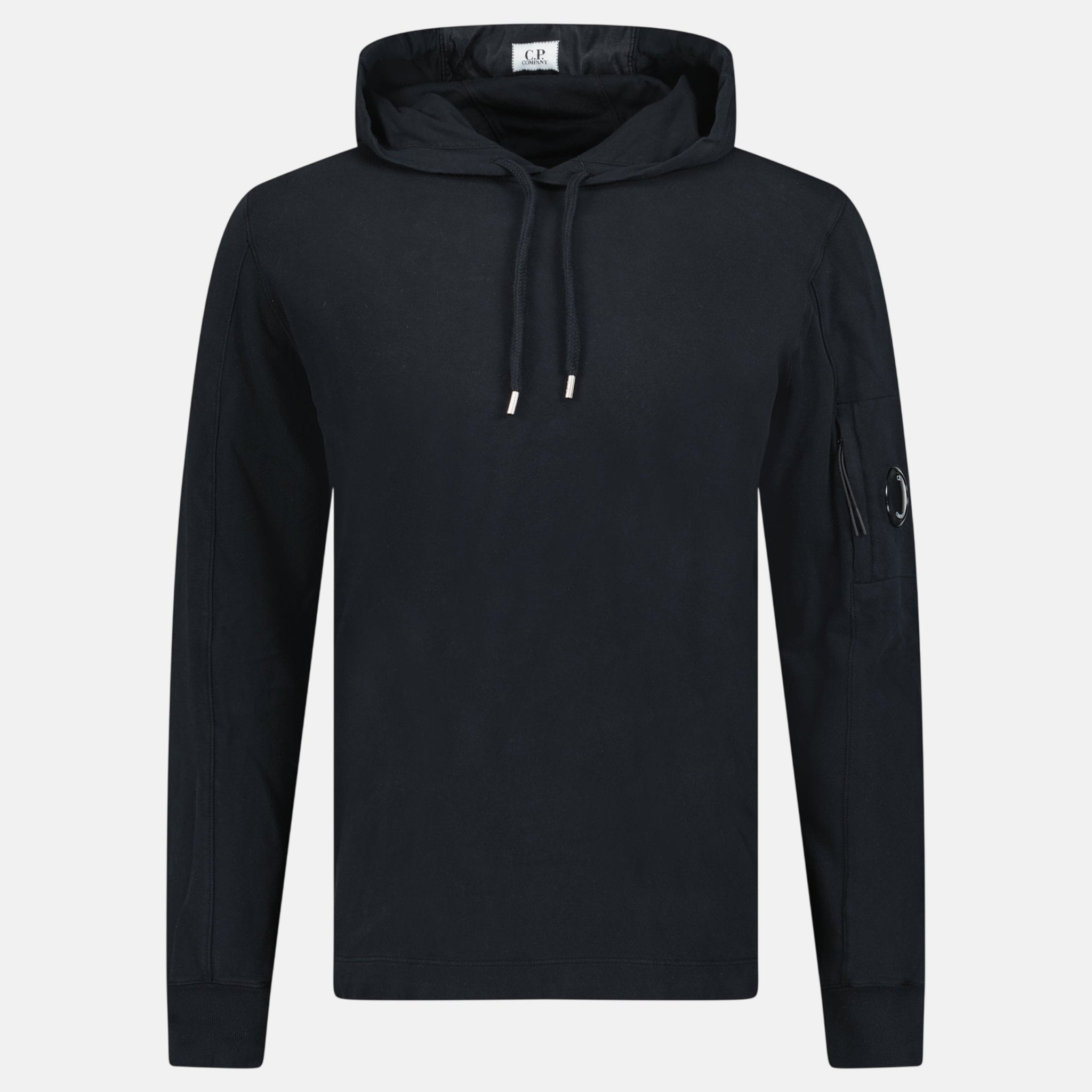 CP Company Light Fleece Hooded Lens Sweatshirt Black | Studio DOS