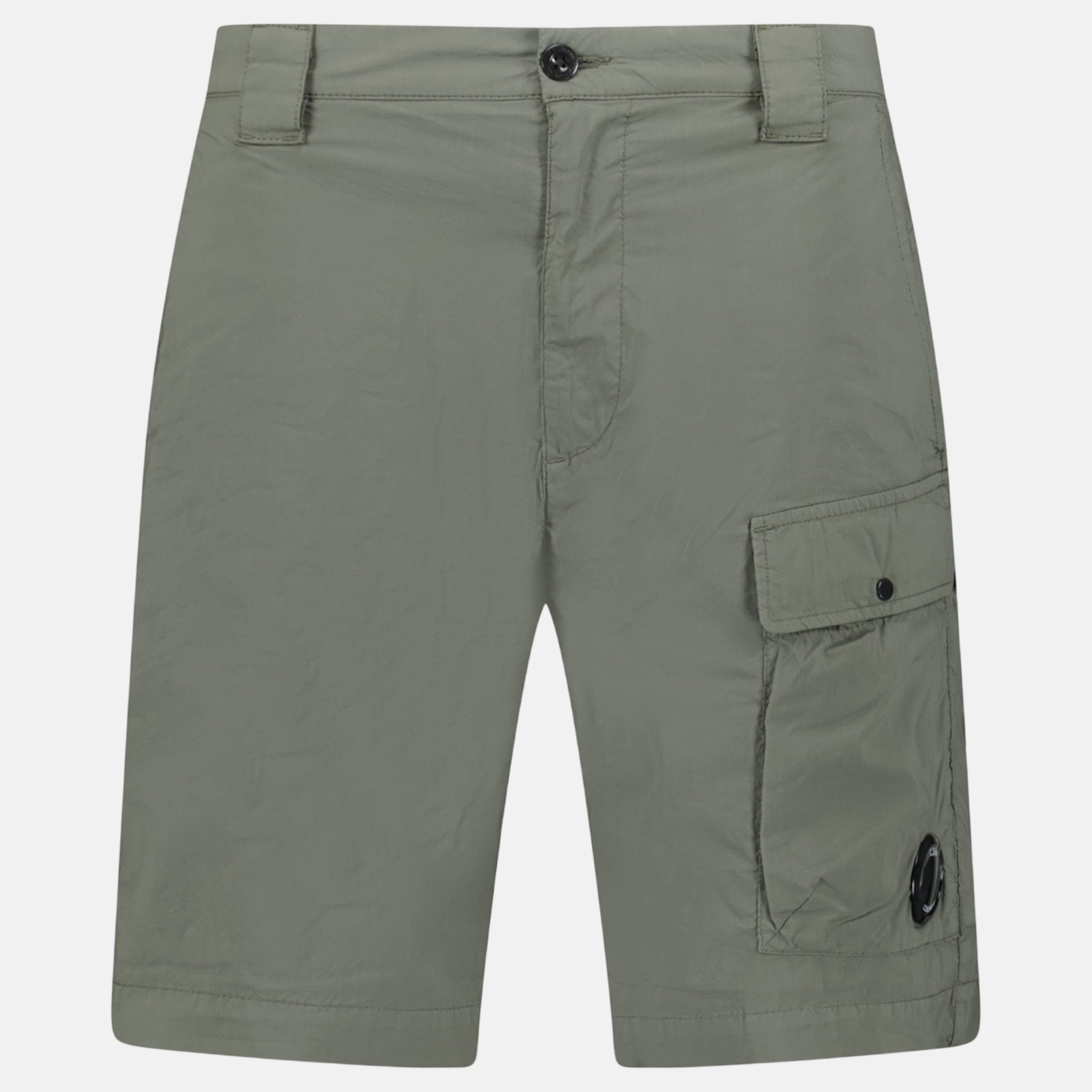 CP Company Stretch Sateen Cargo Shorts Ivy Green | Studio DOS