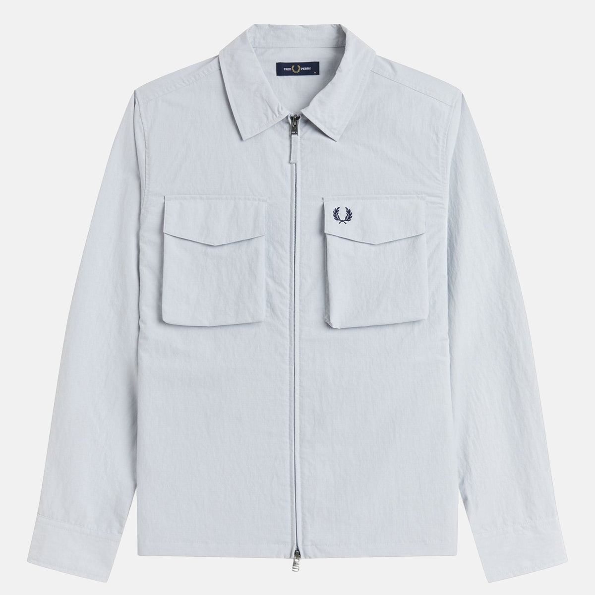 Fred Perry Ripstop Pocket Overshirt Dusky Blue | Studio DOS