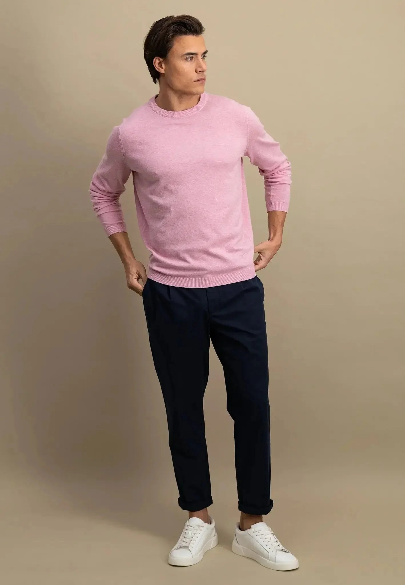 Fynch-Hatton Air Cotton Crewneck Knit Peony