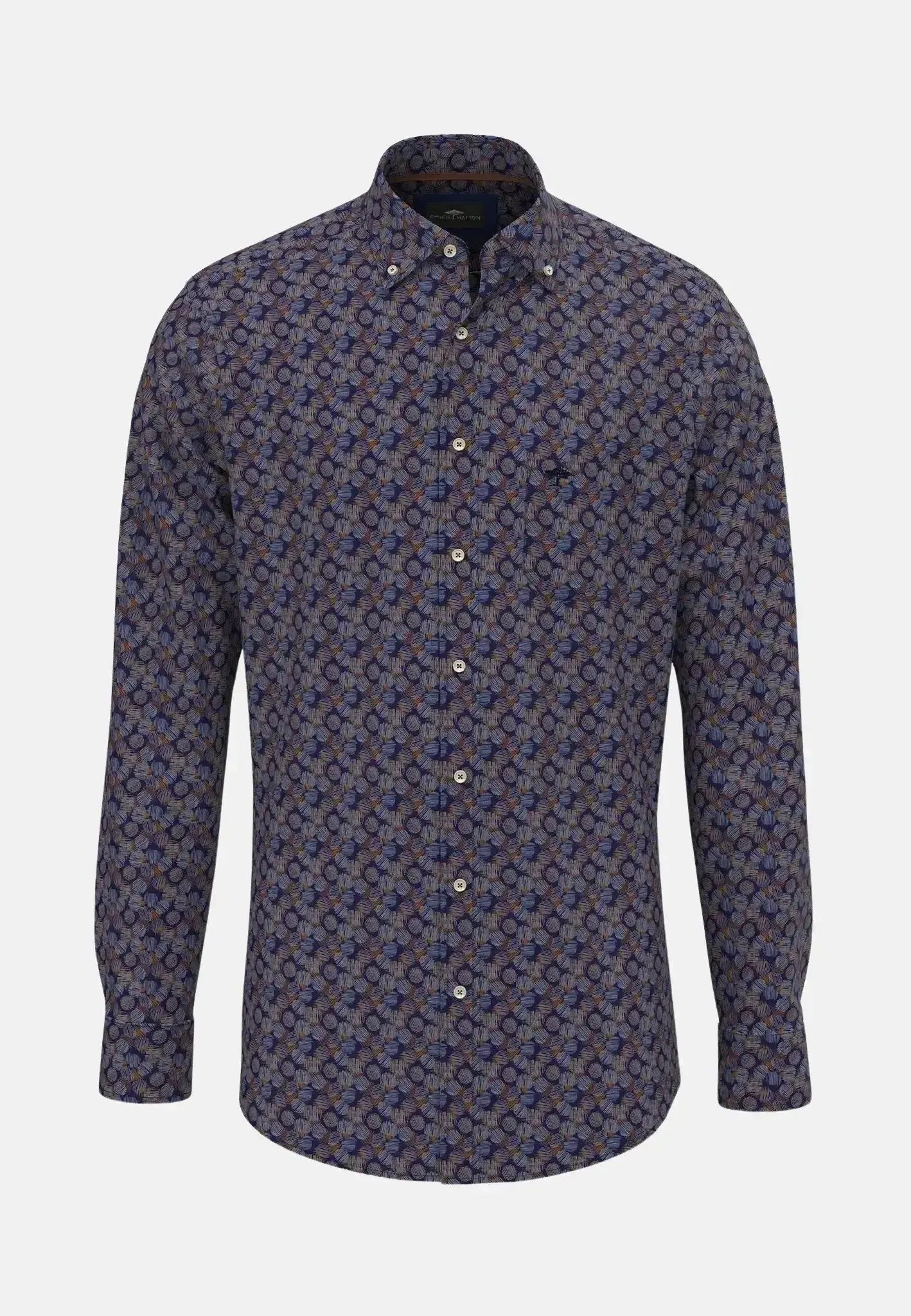 Fynch - Hatton Allover Modern Print Shirt Hazel | Studio DOS