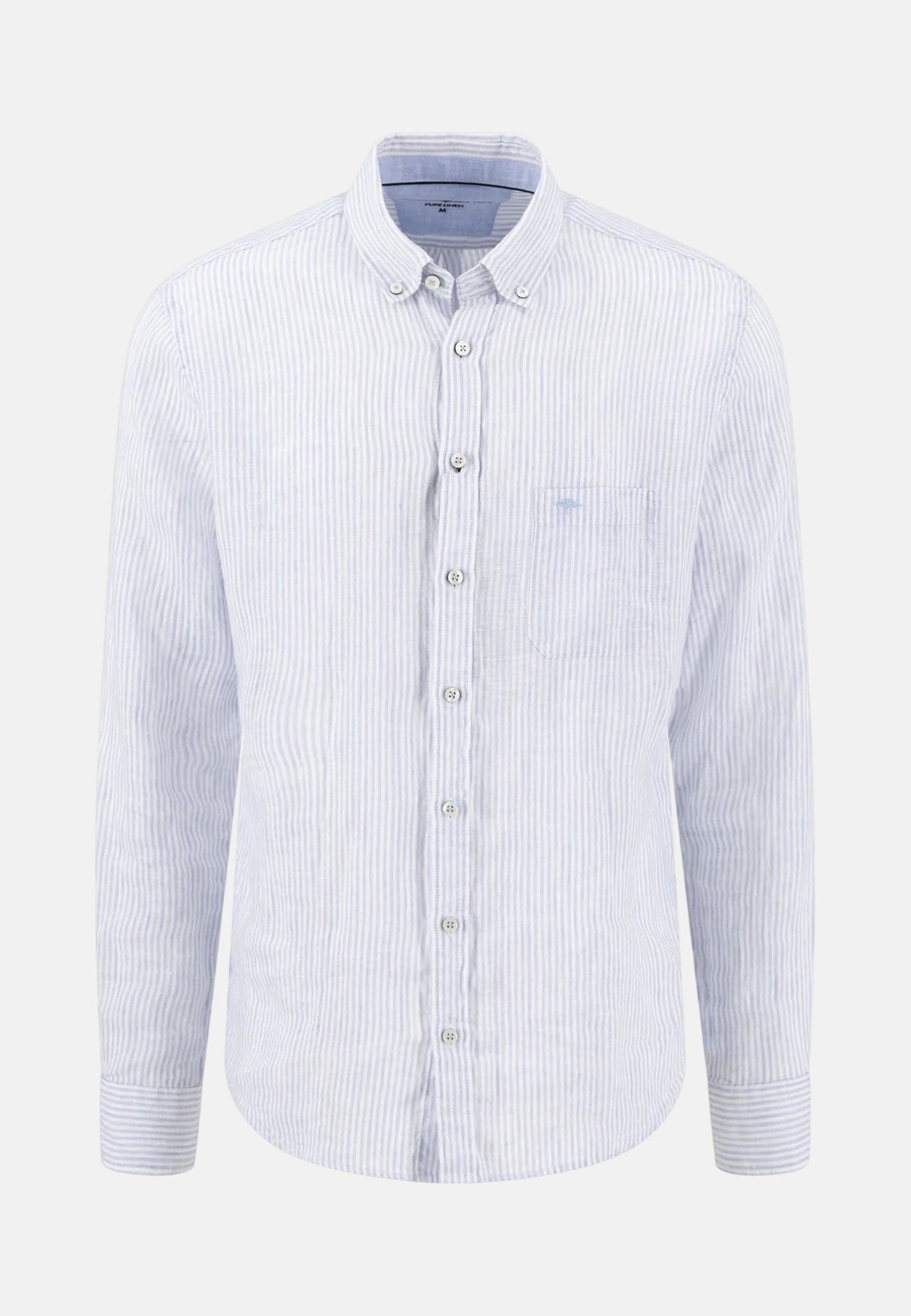 Fynch-Hatton Bengal Stripe Pure Linen Button Down Shirt New Breeze | Studio DOS