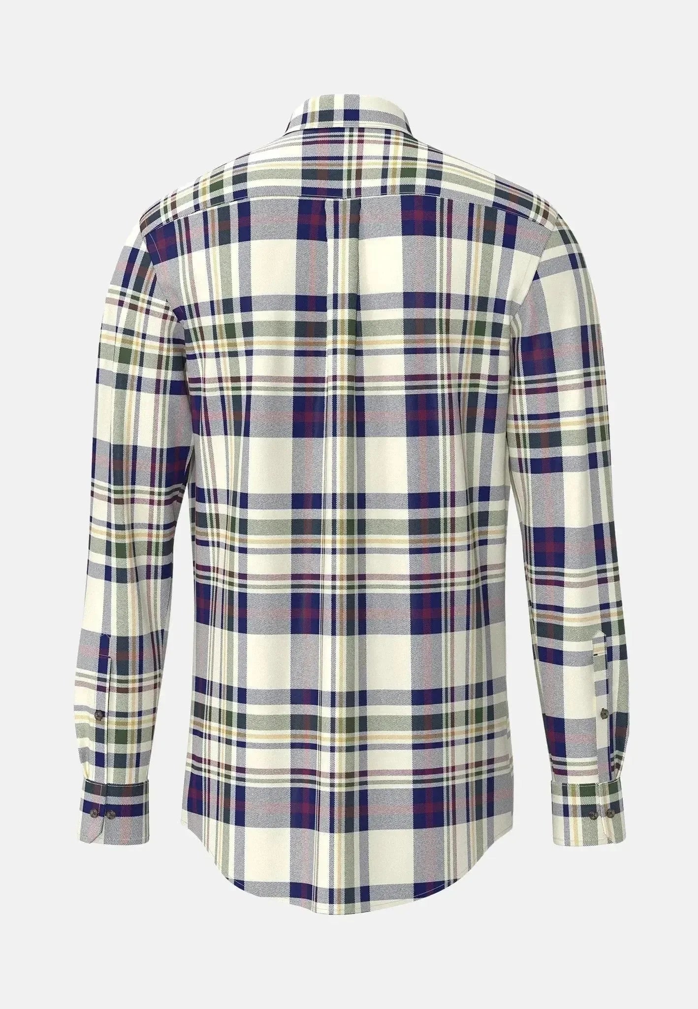 Fynch - Hatton Colourful Check Button Down Shirt Deep Merlot | Studio DOS