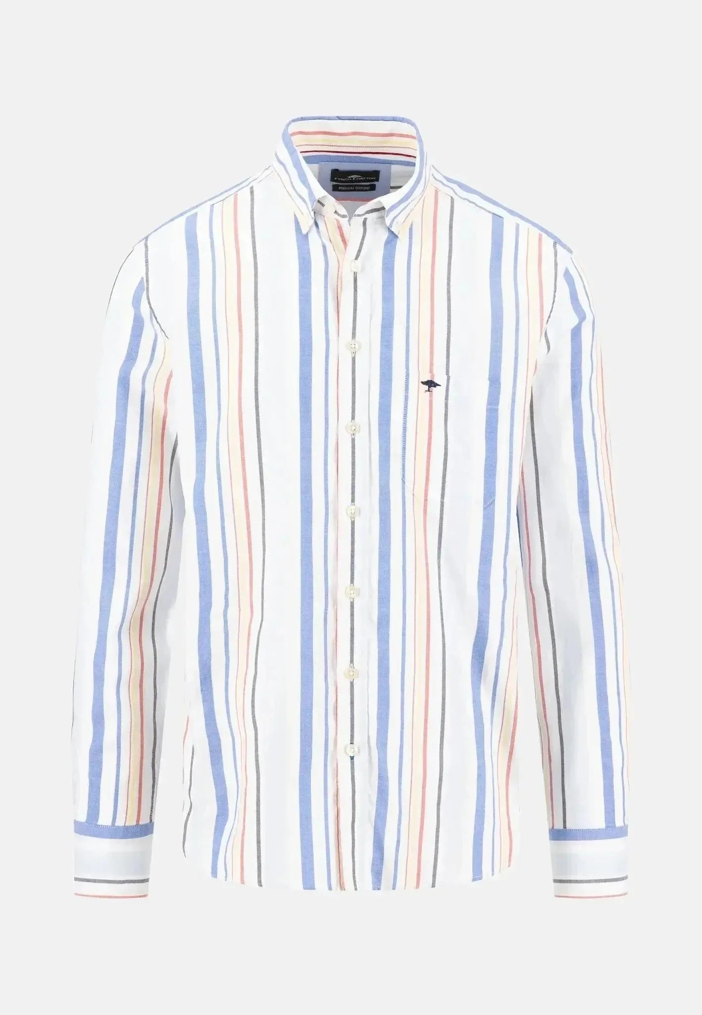 Fynch-Hatton Colourful Oxford Stripes Shirt Poppy Red | Studio DOS