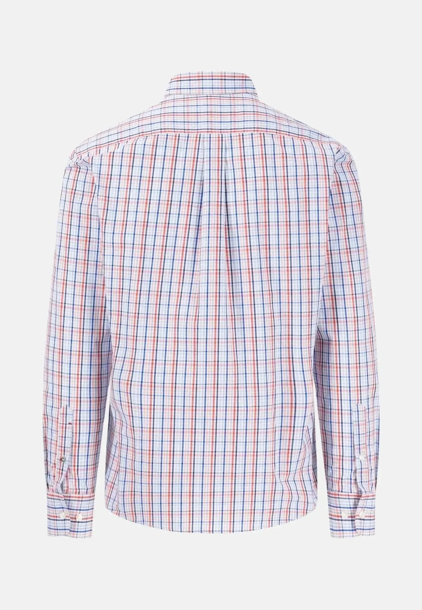 Fynch-Hatton Combi Check Shirt Poppy Red