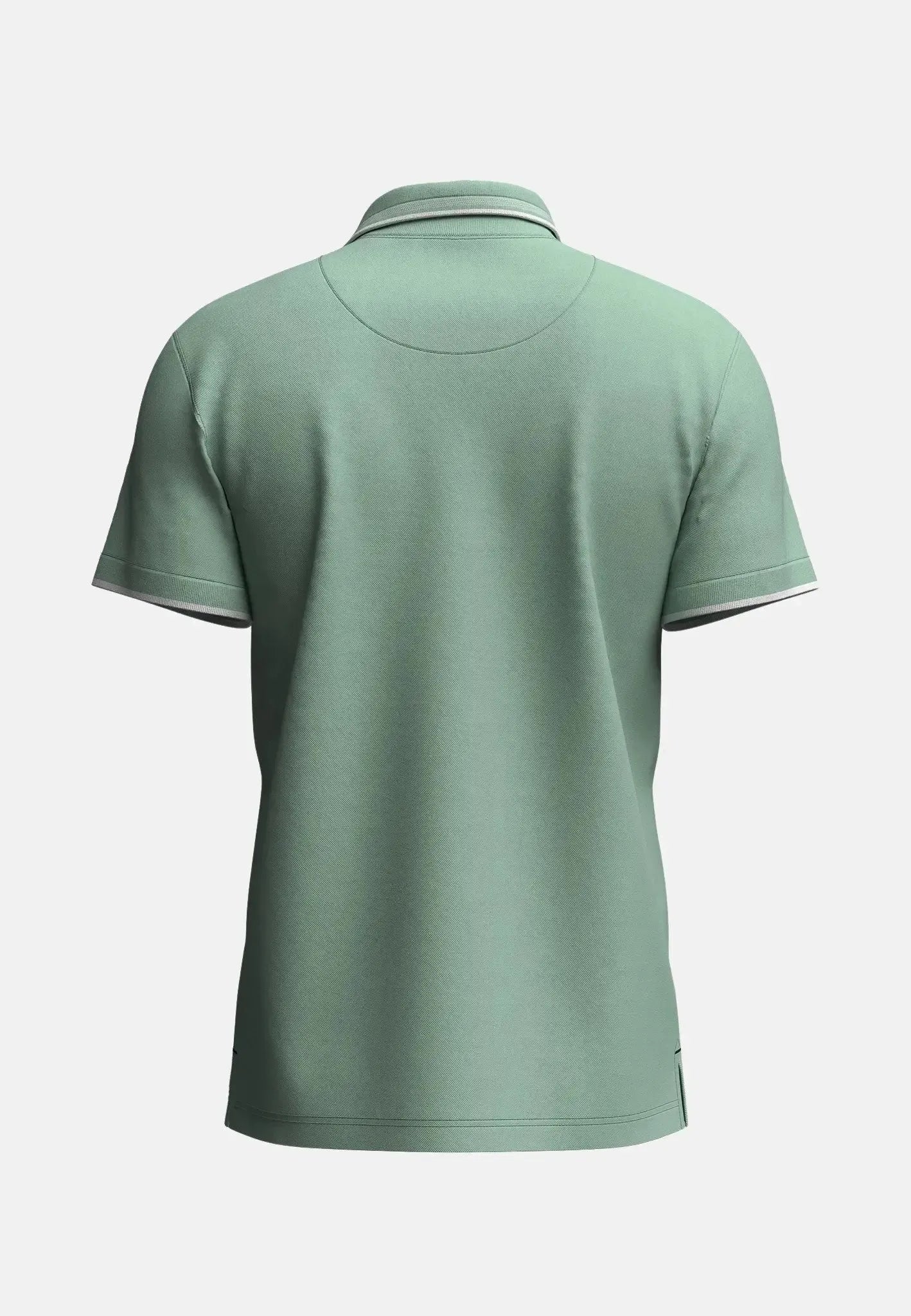 Fynch-Hatton Contrast Tipping Polo Shirt Minty Green