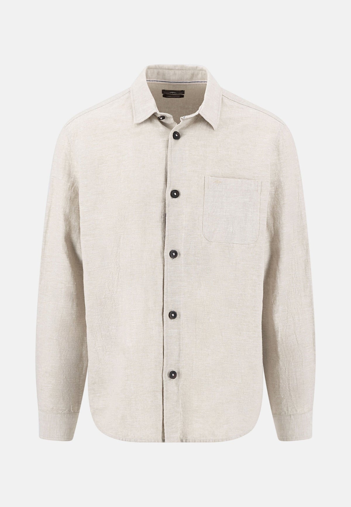 Fynch-Hatton Cotton Linen Overshirt Sand | Studio DOS