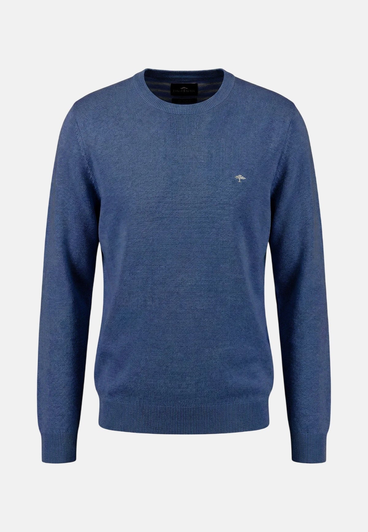 Fynch-Hatton Fine Knit Air Cotton Crewneck Sweater Midnight | Studio DOS