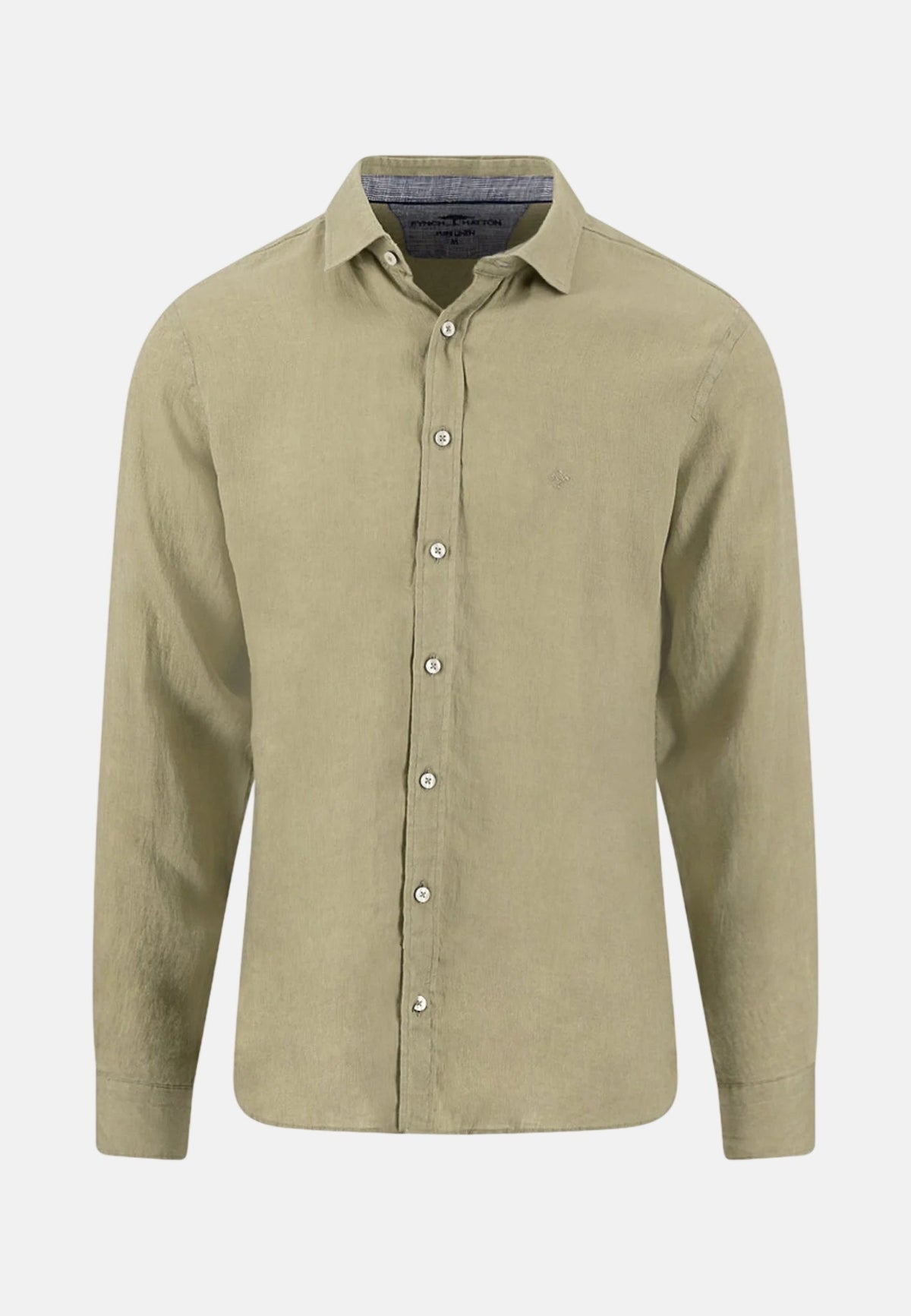 Fynch-Hatton Kent Collar Pure Linen Shirt Pistachio | Studio DOS