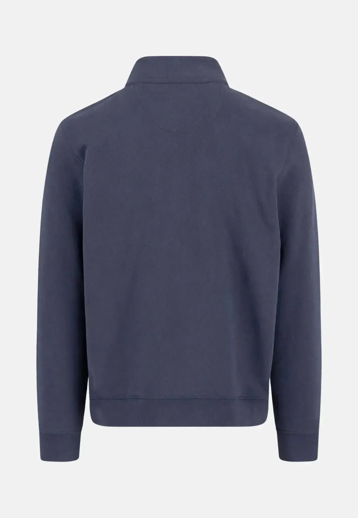 Fynch - Hatton Mens 1/4 Zip Stand Collar Cotton Sweat Navy | Studio DOS