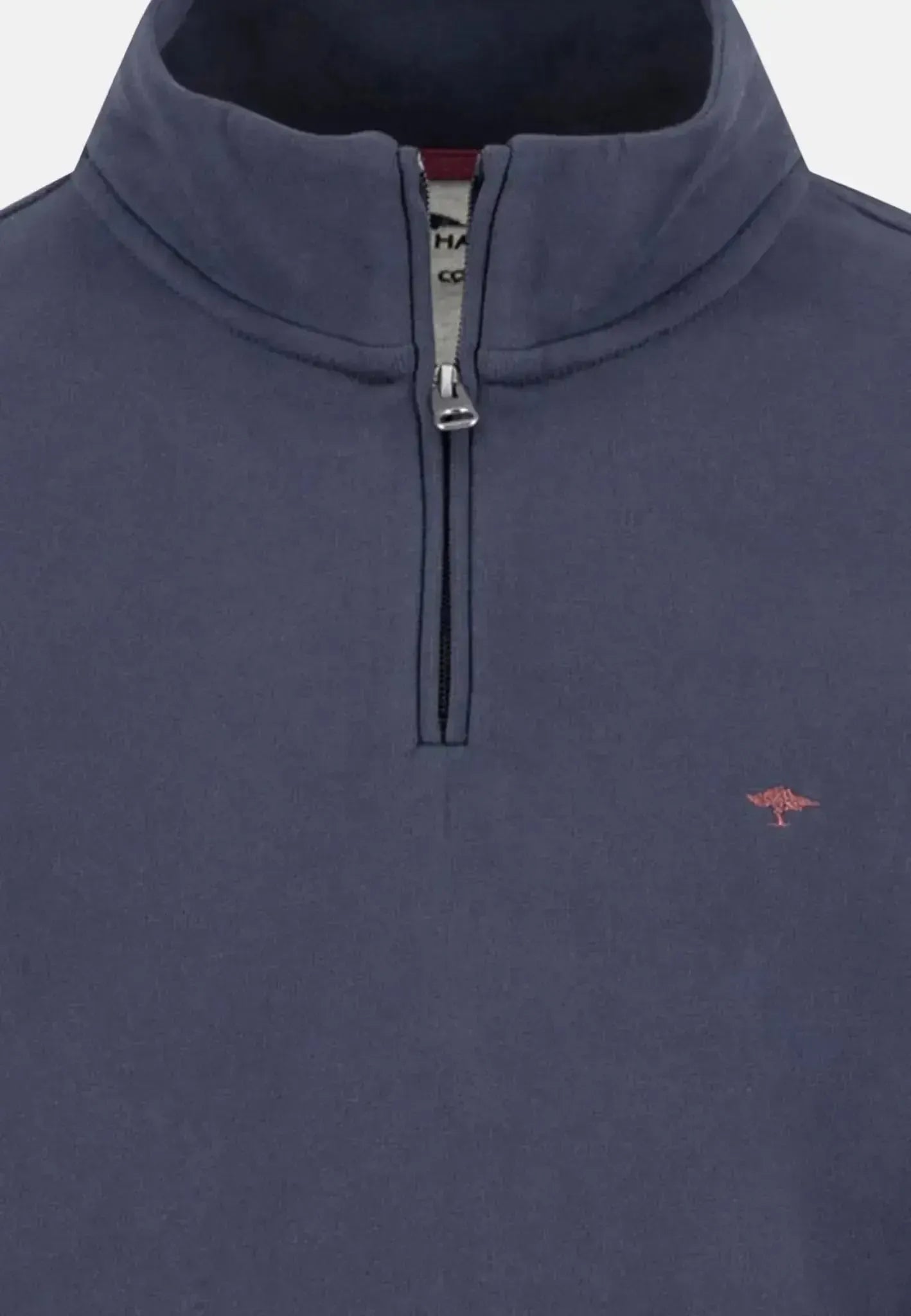 Fynch - Hatton Mens 1/4 Zip Stand Collar Cotton Sweat Navy | Studio DOS