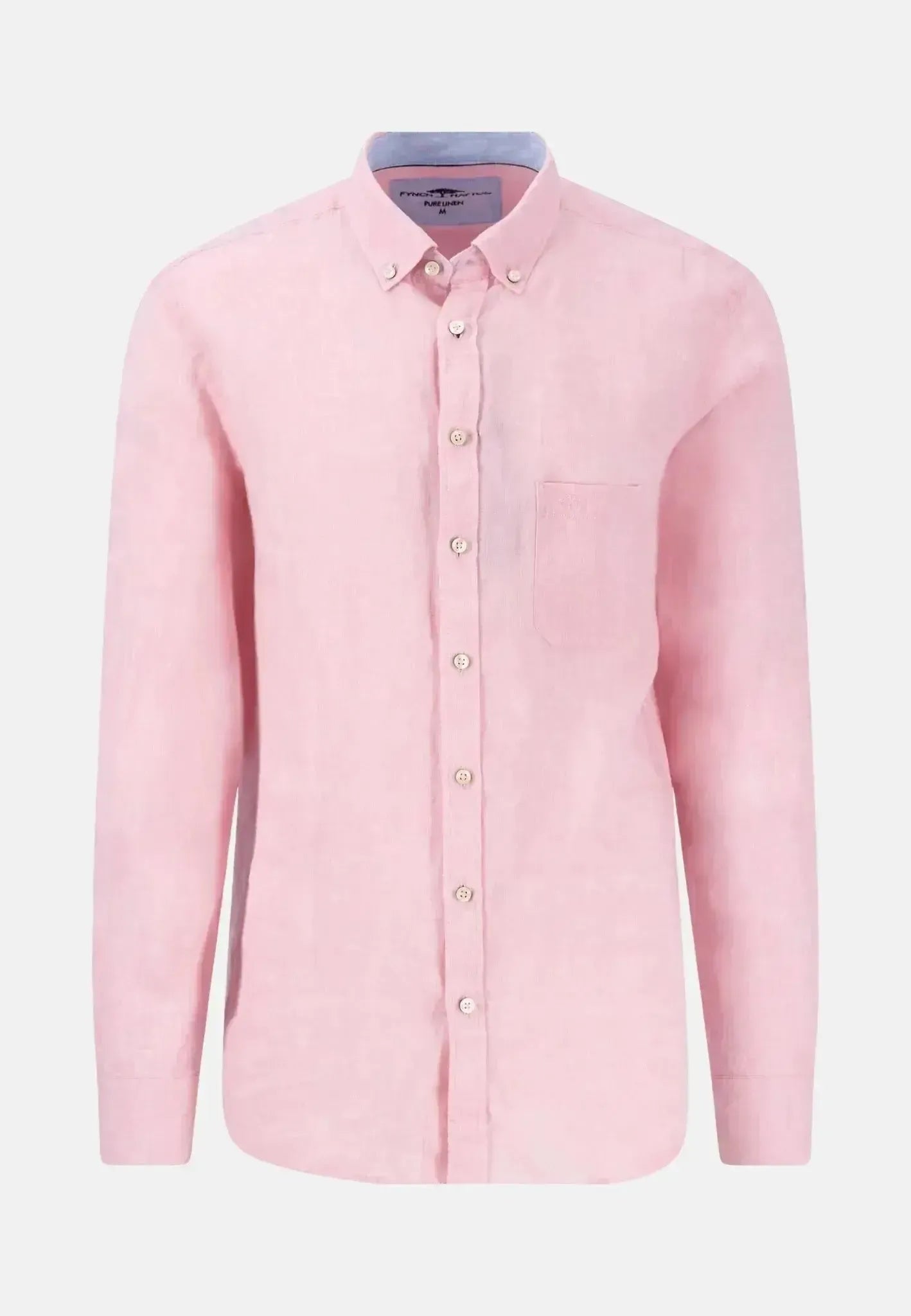 Fynch - Hatton Mens Button Down Linen Shirt Peony | Studio DOS