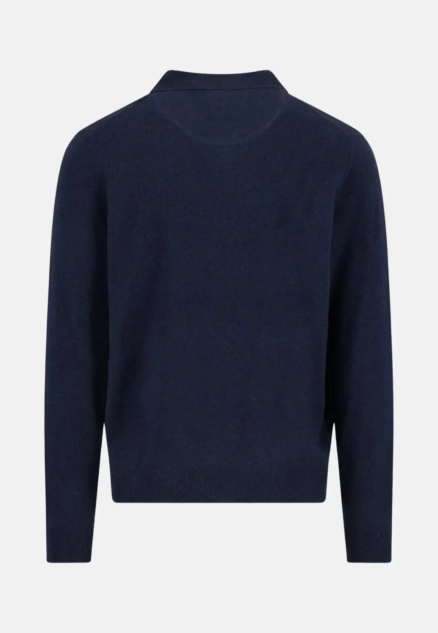Fynch - Hatton Mens Merino Wool Cashmere Polo Collar Knit Navy | Studio DOS