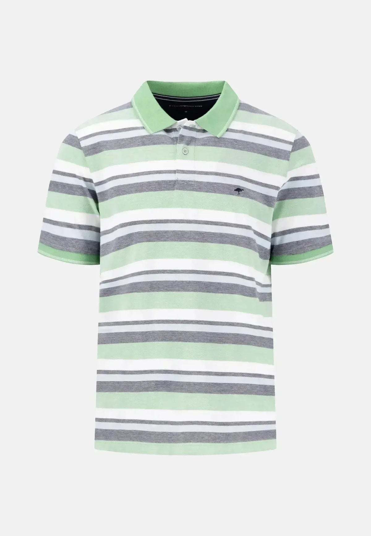 Fynch - Hatton Mens Striped Casual Fit Polo Shirt Turf Green | Studio DOS
