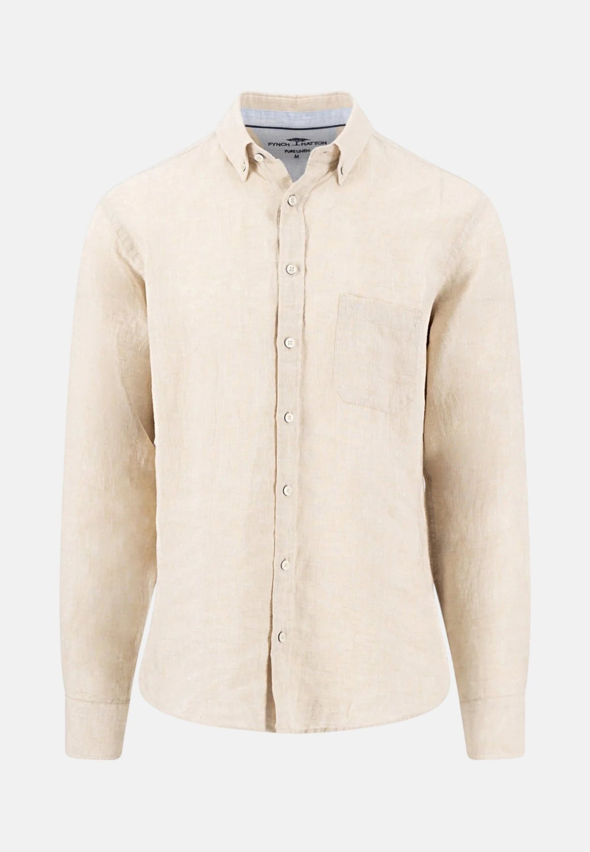 Fynch-Hatton Pure Linen Button Down Shirt Sand | Studio DOS