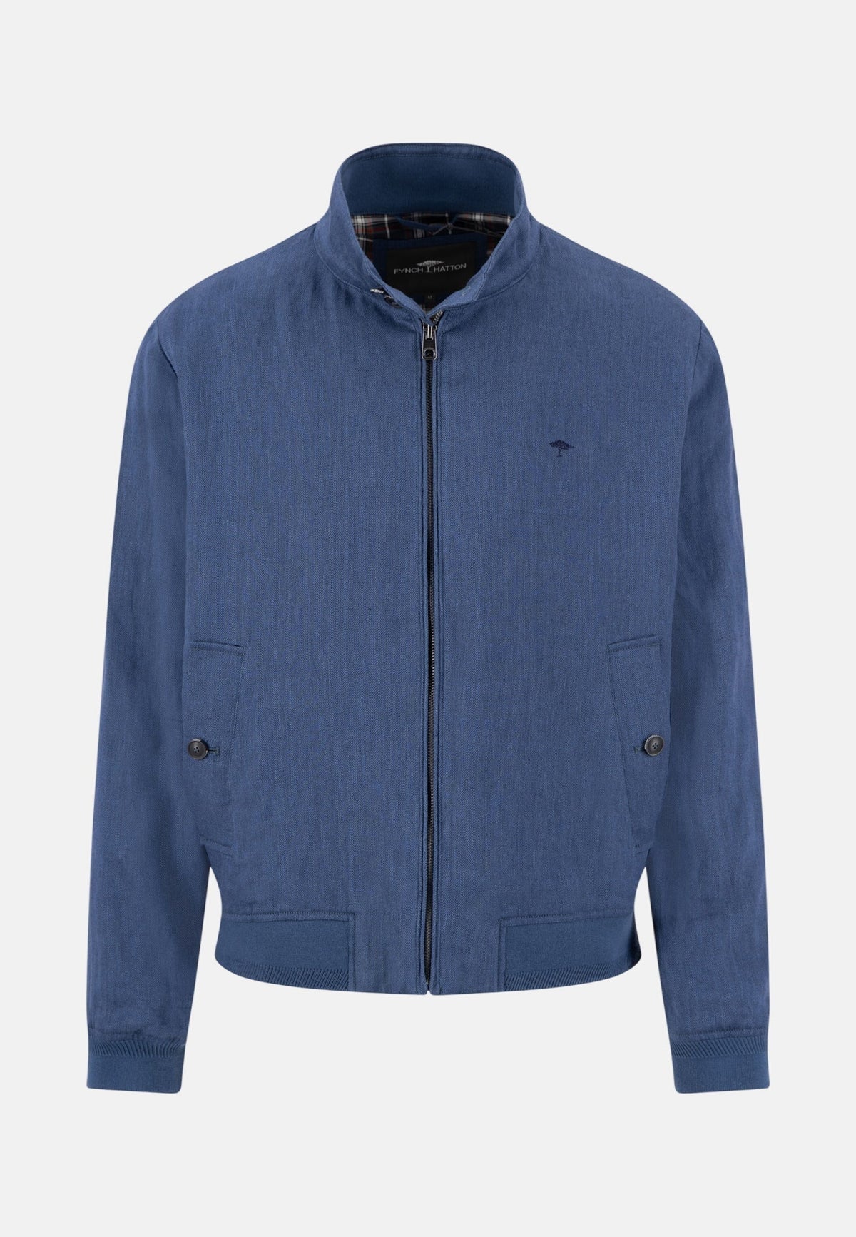 Fynch-Hatton Pure Linen Harrington Jacket Horizon Blue | Studio DOS