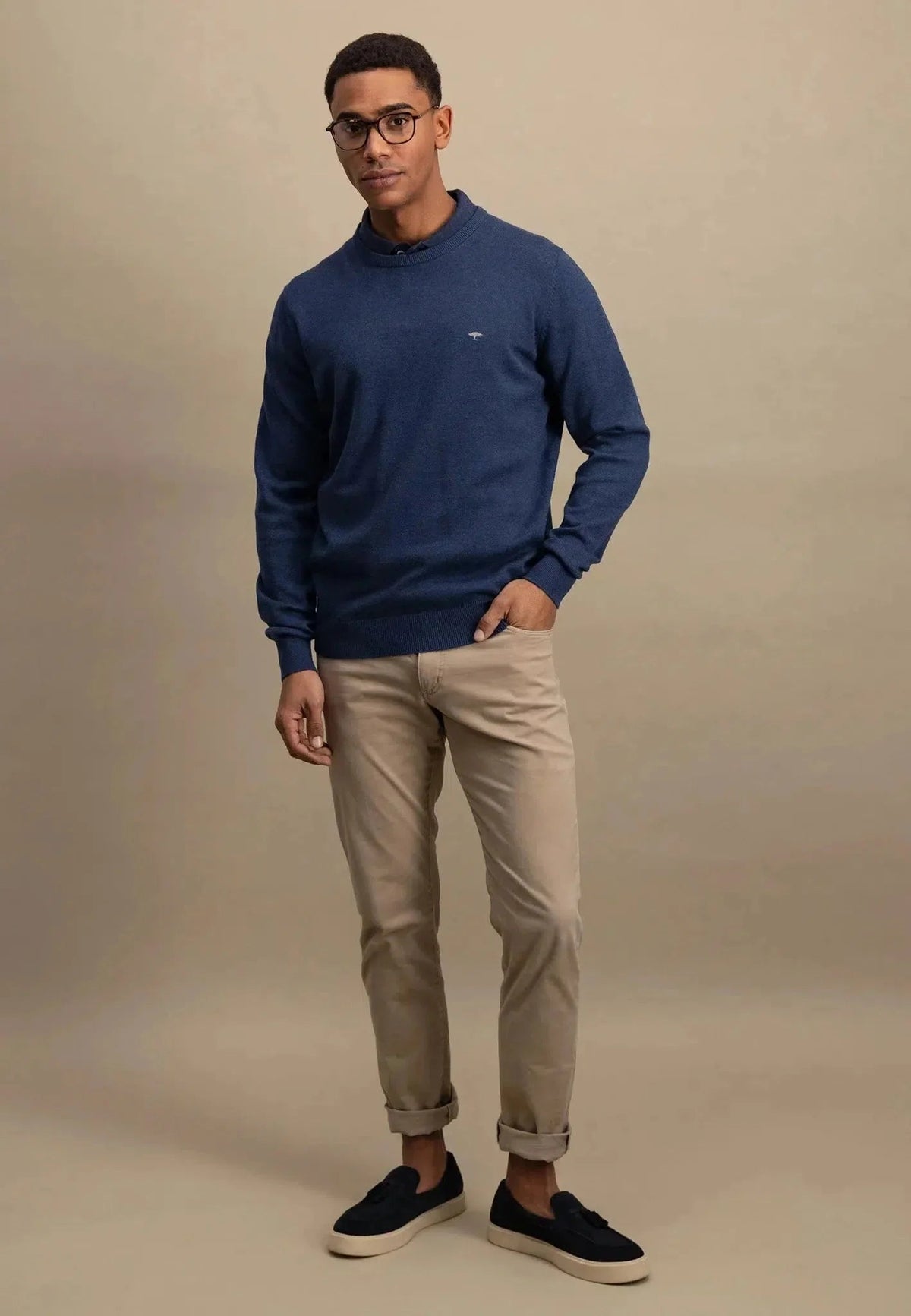 Fynch - Hatton Superfine Cotton Crewneck Knit Night | Studio DOS