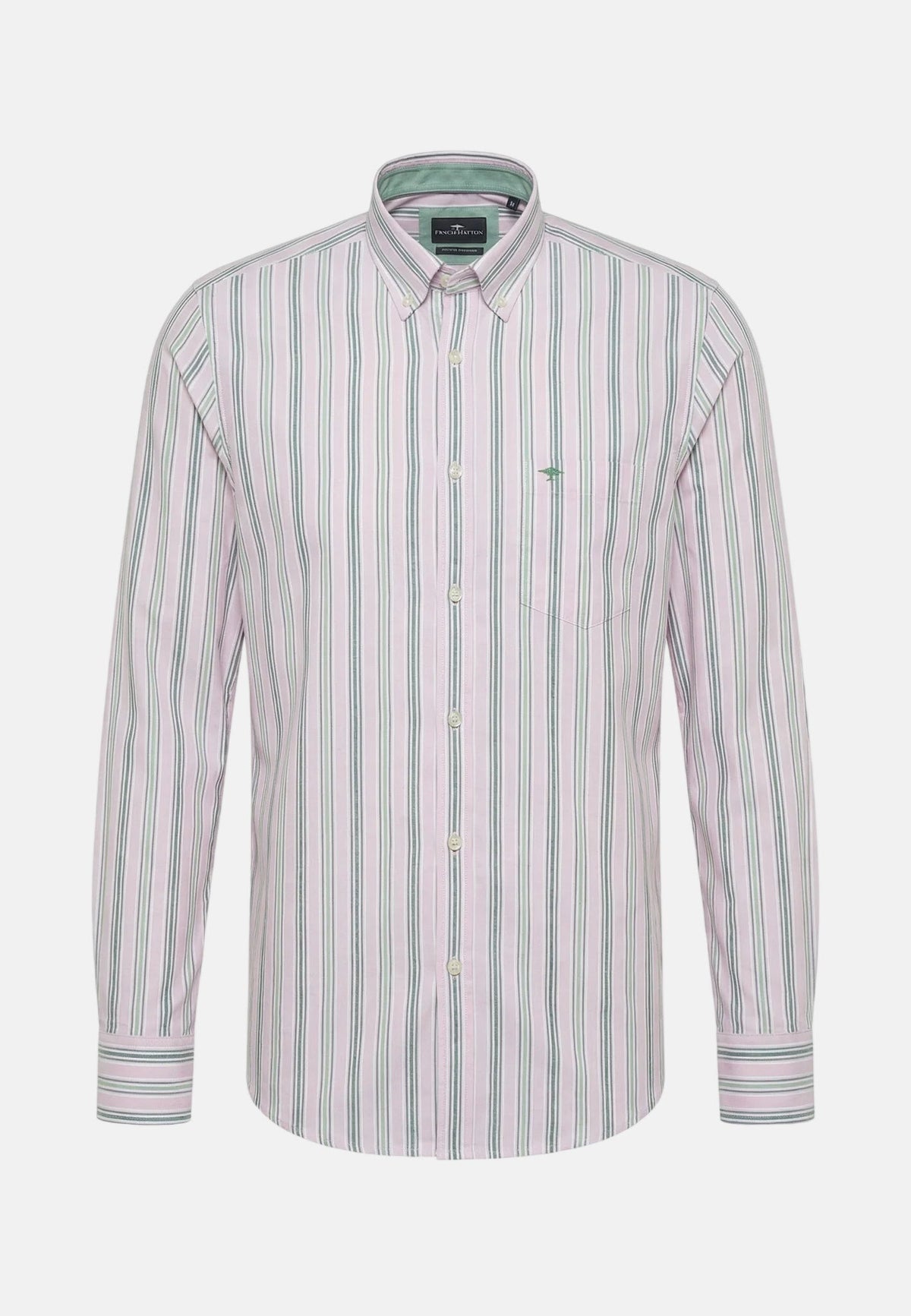 Fynch-Hatton Washed Oxford Stripe Shirt Magnolia | Studio DOS