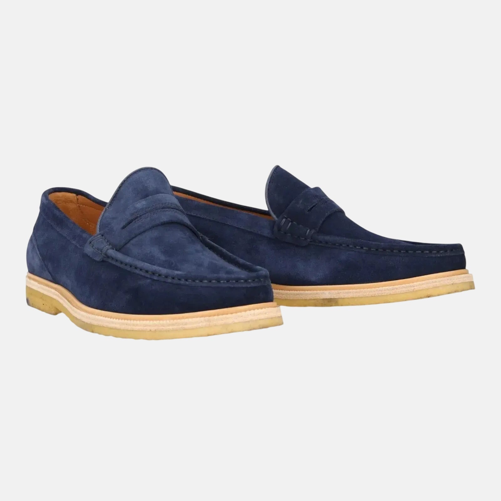 Harrys Of London Healey Suede Penny Loafer Navy | Studio DOS
