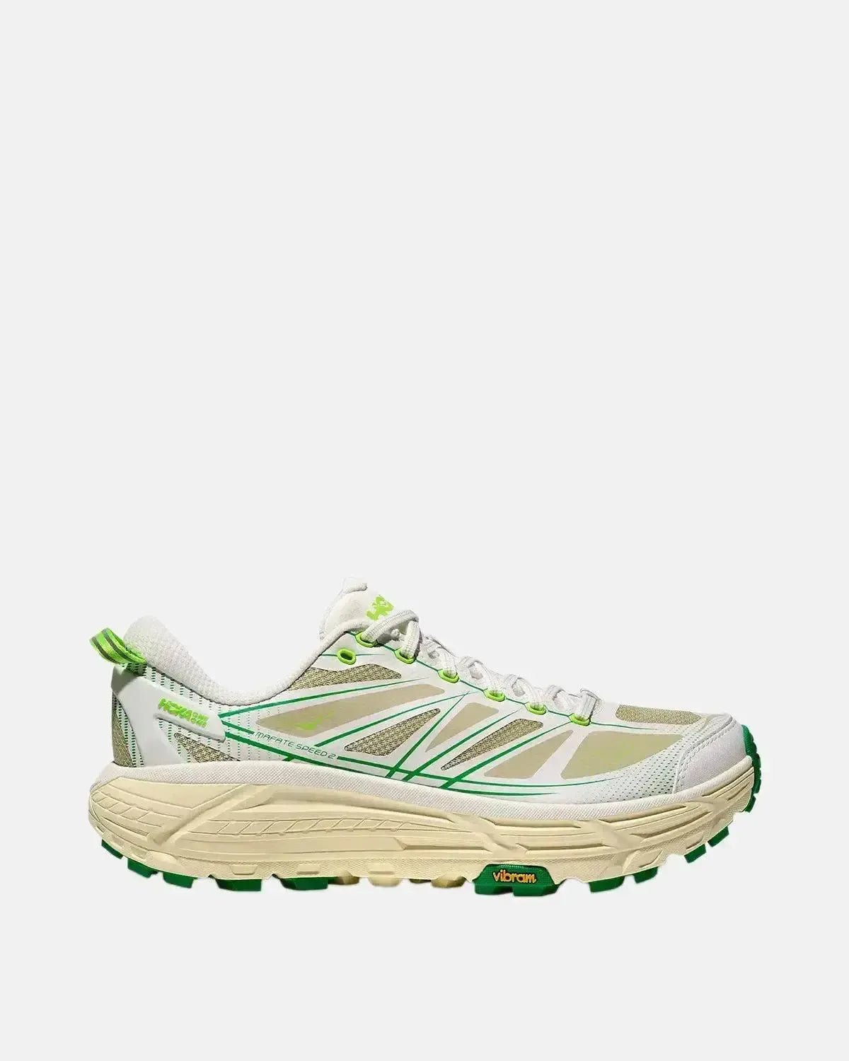HOKA MENS MUFATE SPEED 2 TRAINERS WHITE FRESH CUT GRASS | Studio DOS