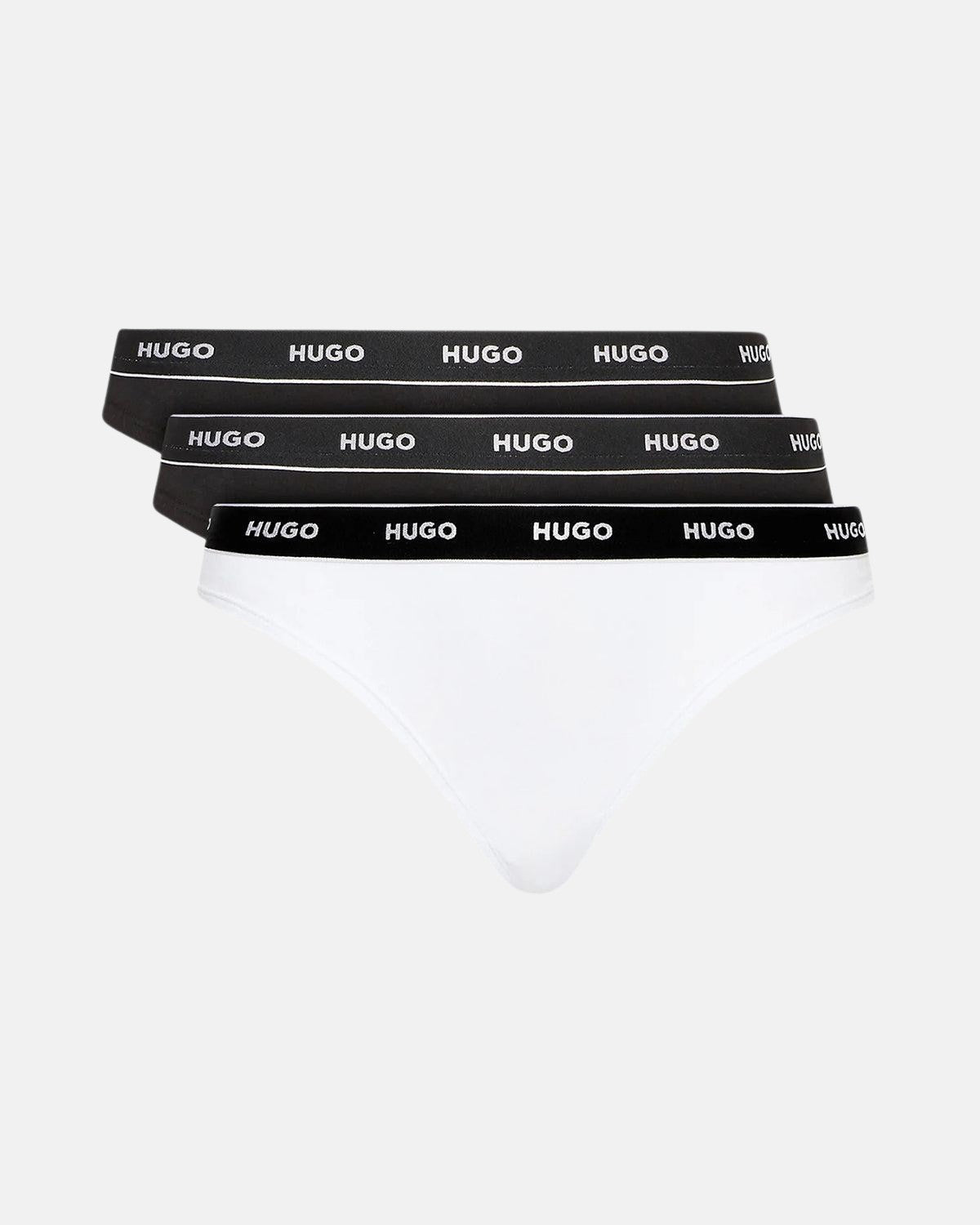 HUGO WOMENS 3 PACK BRIEFS BLACK WHITE | Studio DOS