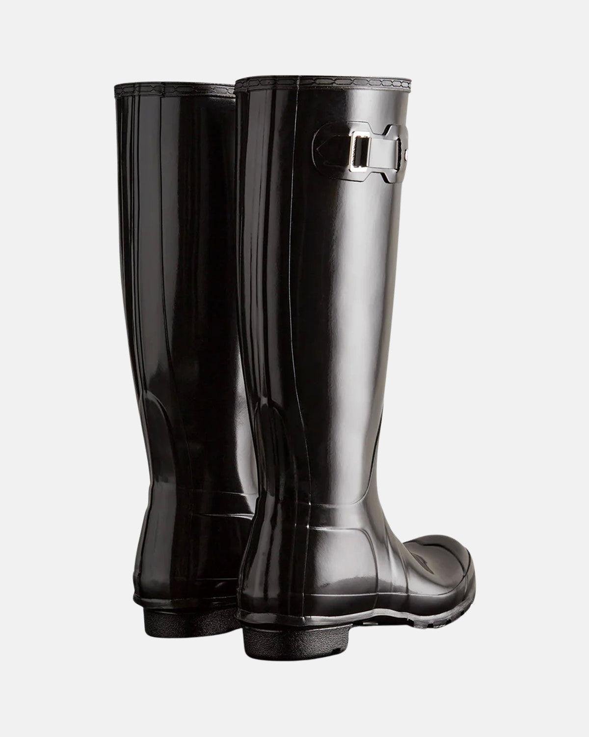 HUNTER WOMENS ORIGINAL TALL GLOSS BOOTS BLACK | Studio DOS