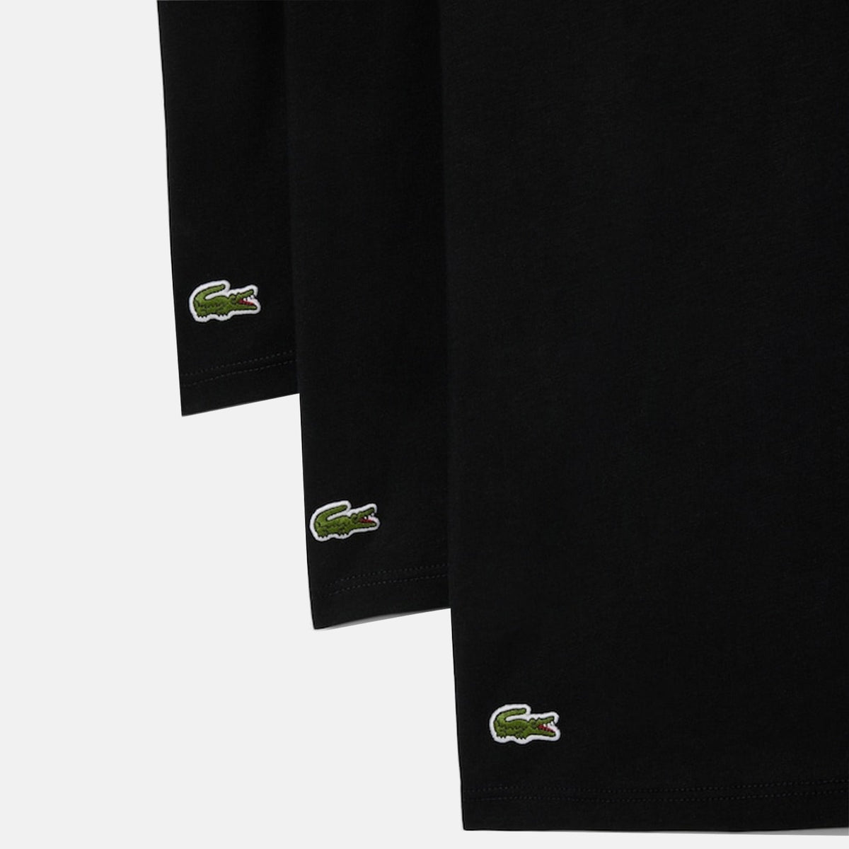 Lacoste 3 Pack Lounge Cotton T-Shirts Black/Black/Black | Studio DOS