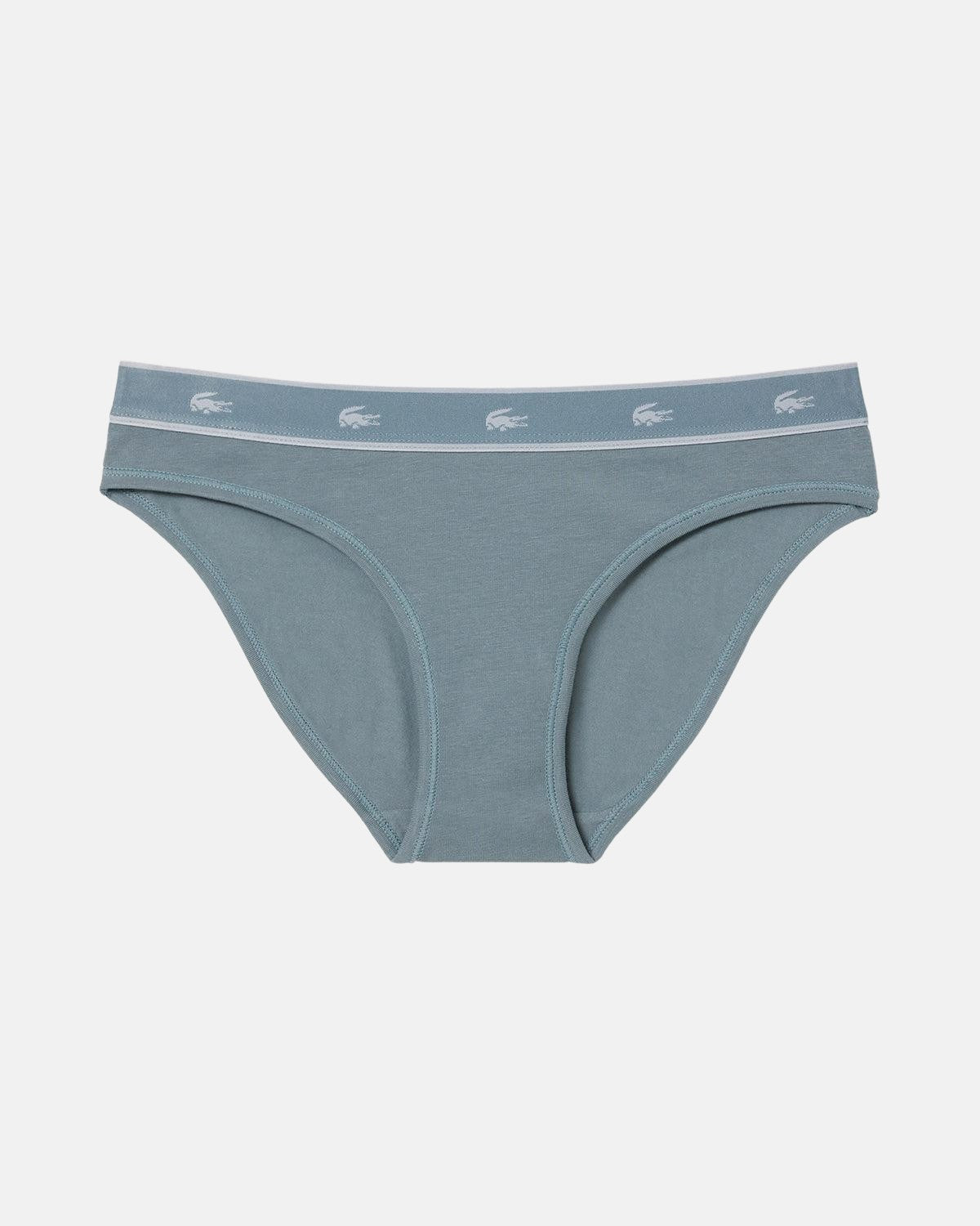LACOSTE WOMENS ESSENTIAL STRETCH COTTON BRIEFS GREY | Studio DOS