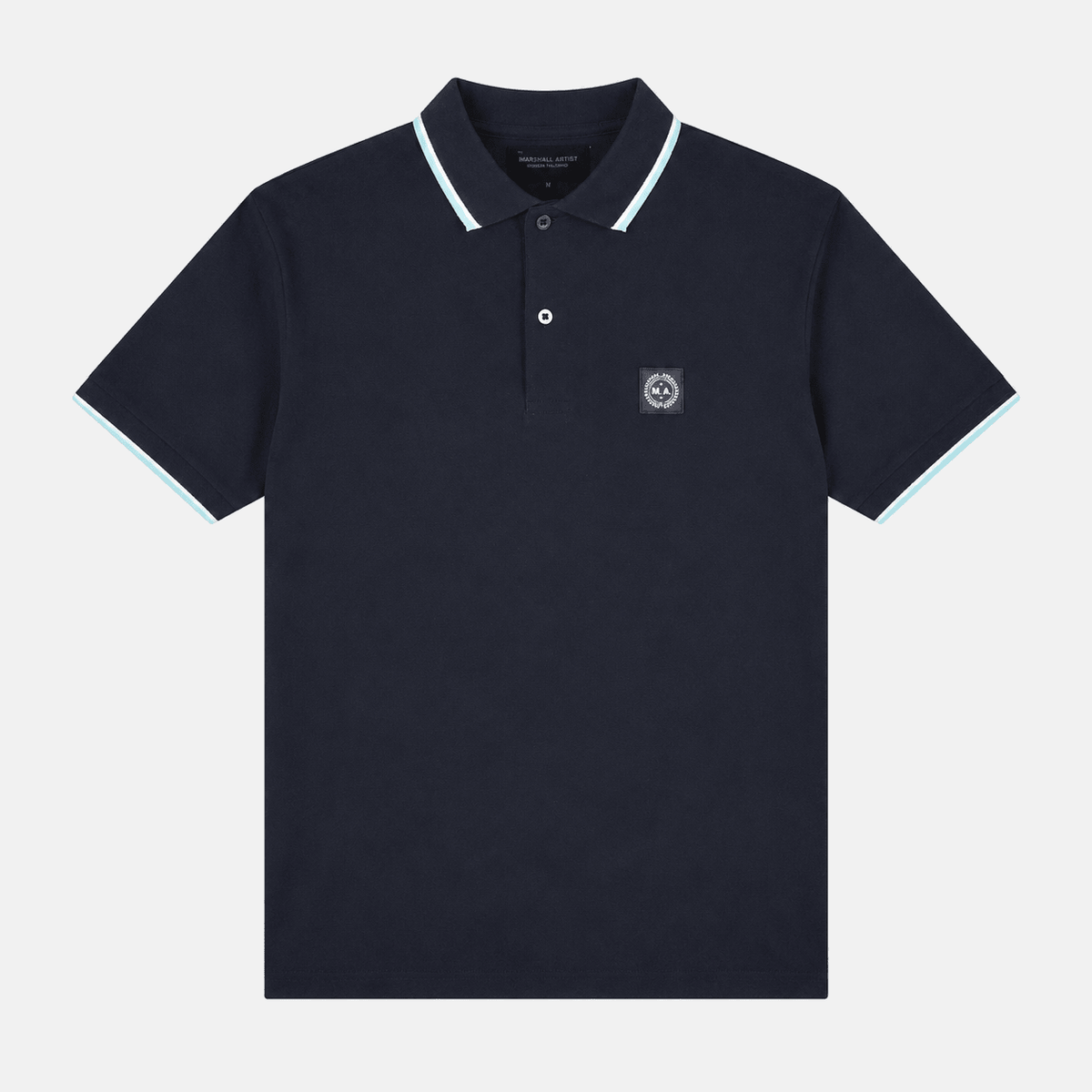 Marshall Artist Tipped Polo Shirt Navy | Studio DOS