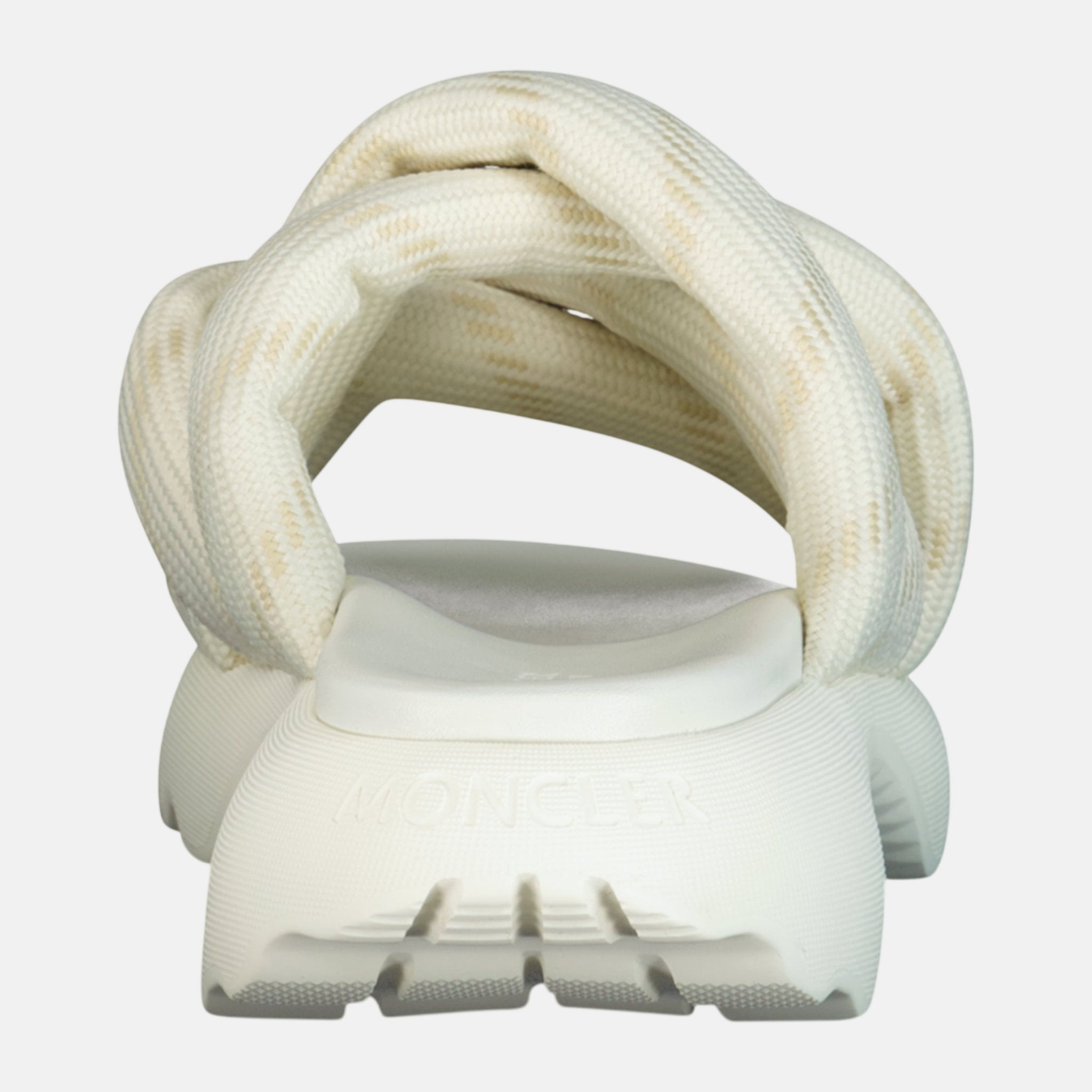 Moncler Womens 'Belay Knot' Sliders Beige | Studio DOS