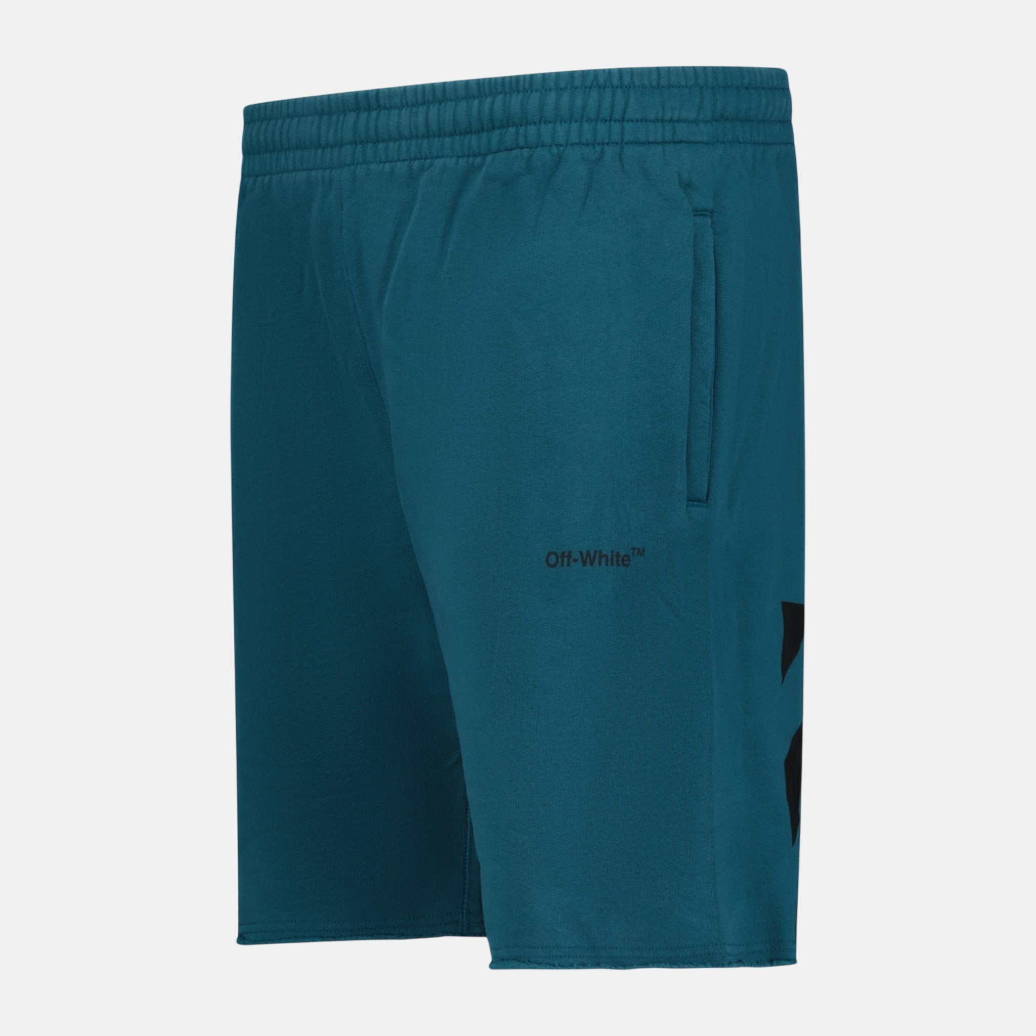 Off - White Diag Helvetica Bermuda Shorts Duck Green | Studio DOS