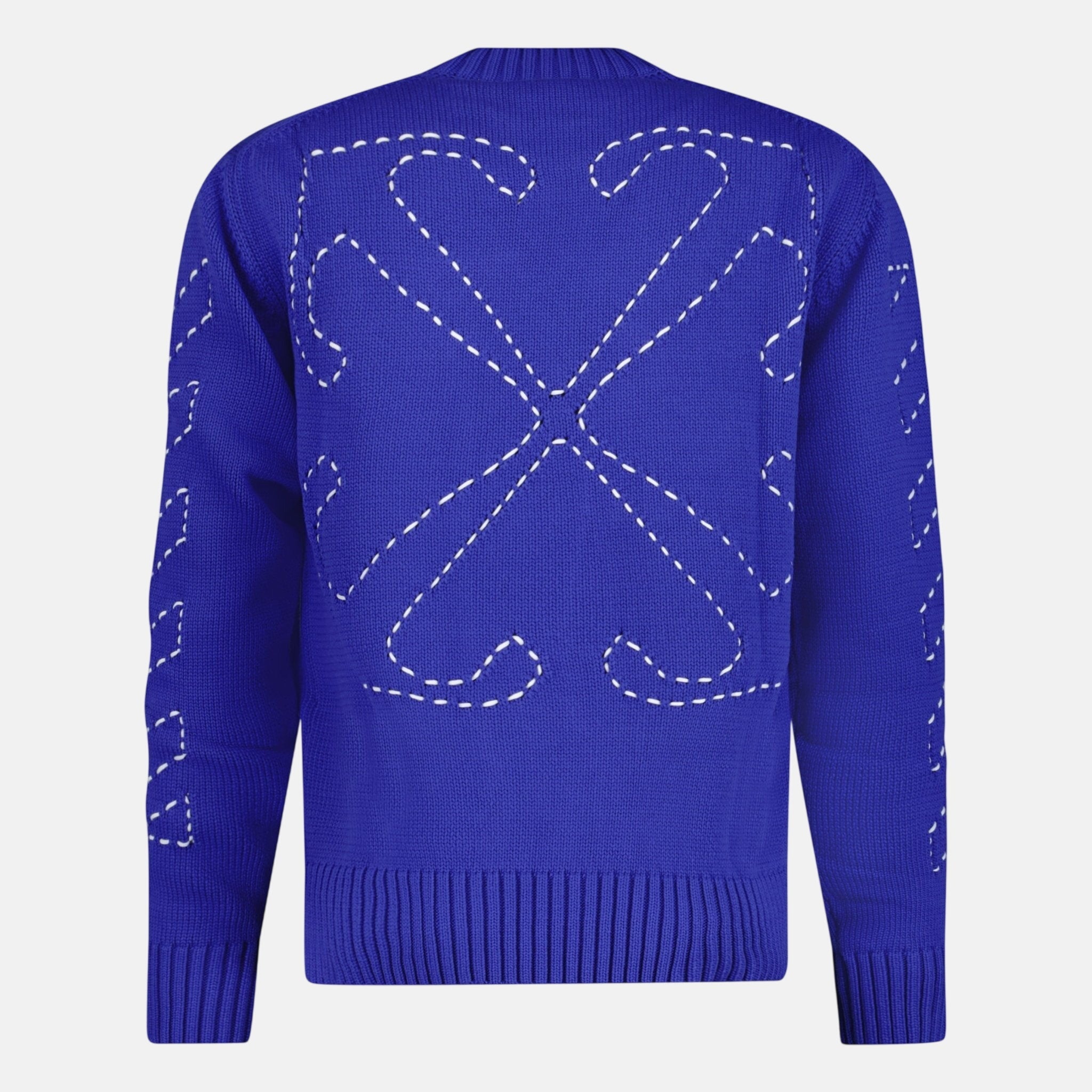 Off - White Knitted Jumper Blue | Studio DOS