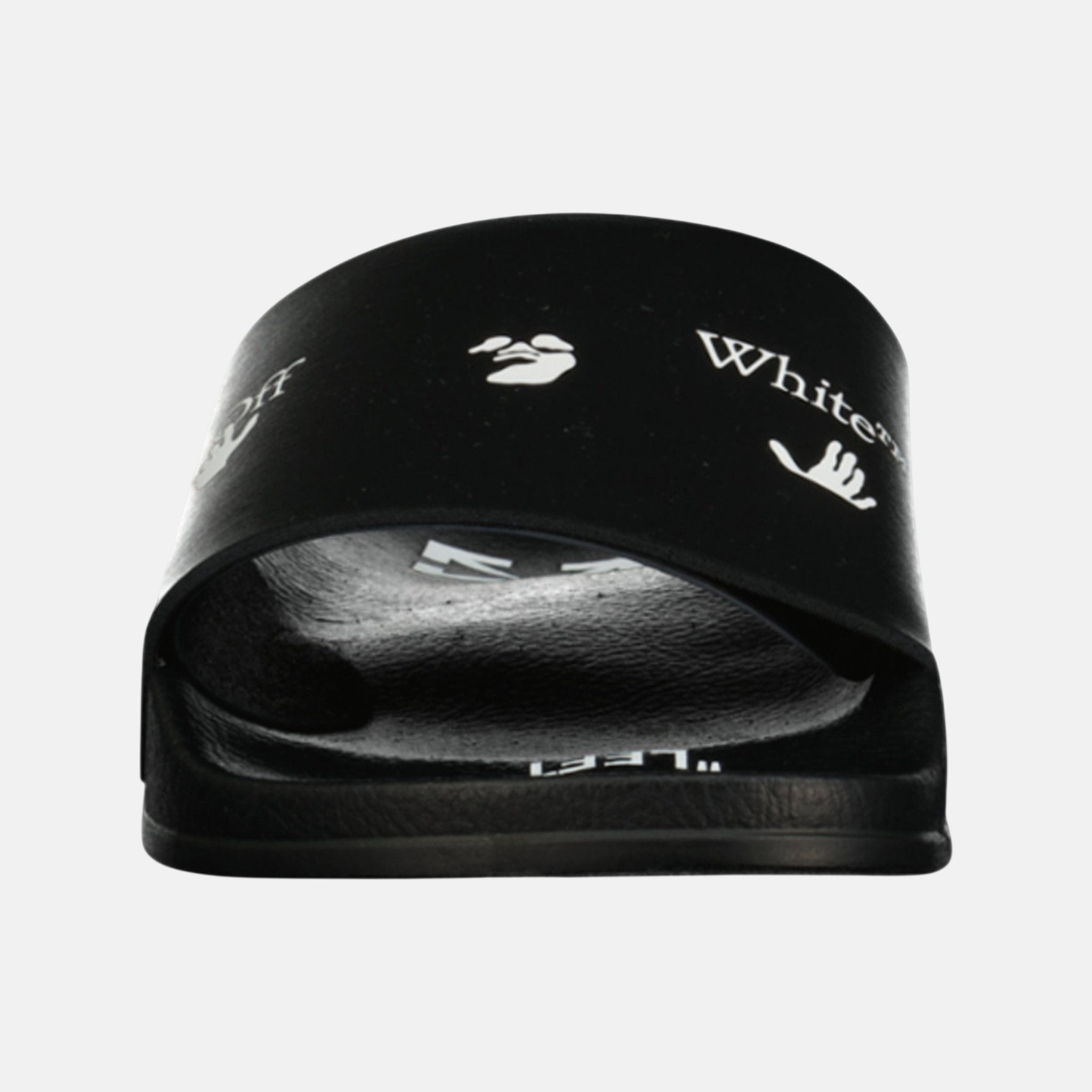 Off - White Womens White Drowning Man Sliders Black | Studio DOS