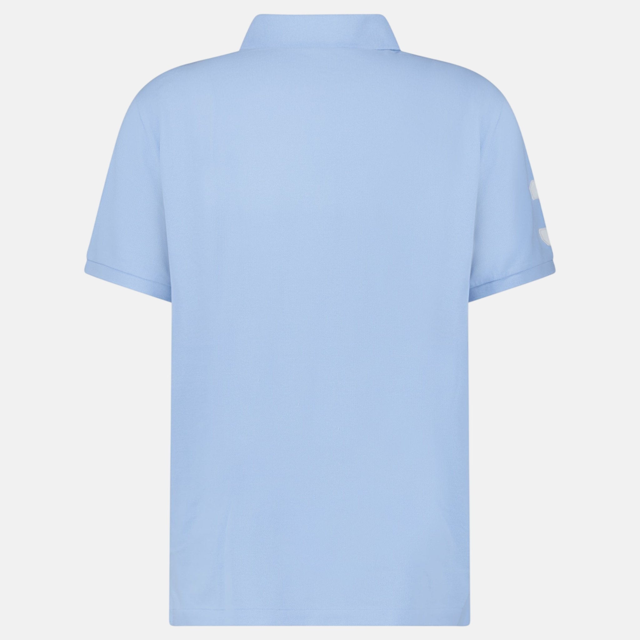 Ralph Lauren Big Pony Mesh Custom Slim Fit Polo Shirt Light Blue | Studio DOS