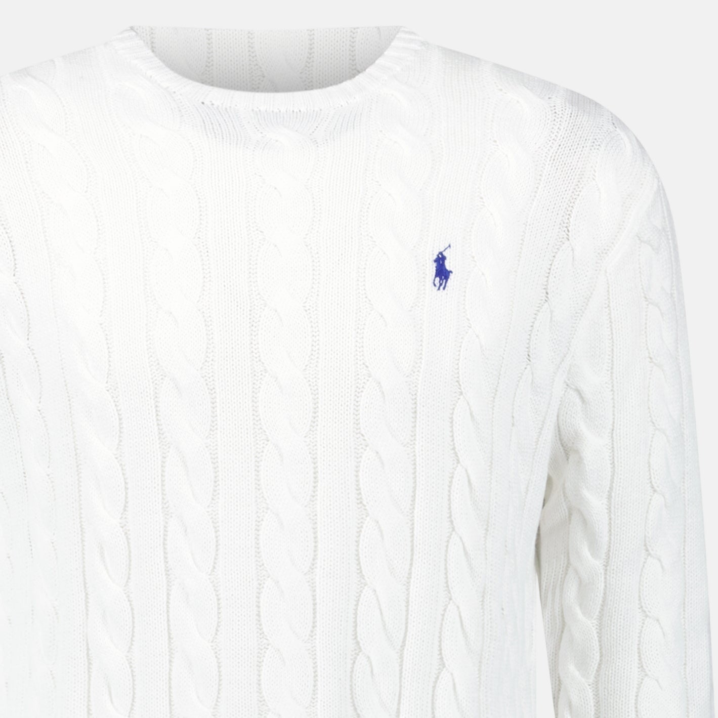 Ralph Lauren Cable Knit Sweater White | Studio DOS