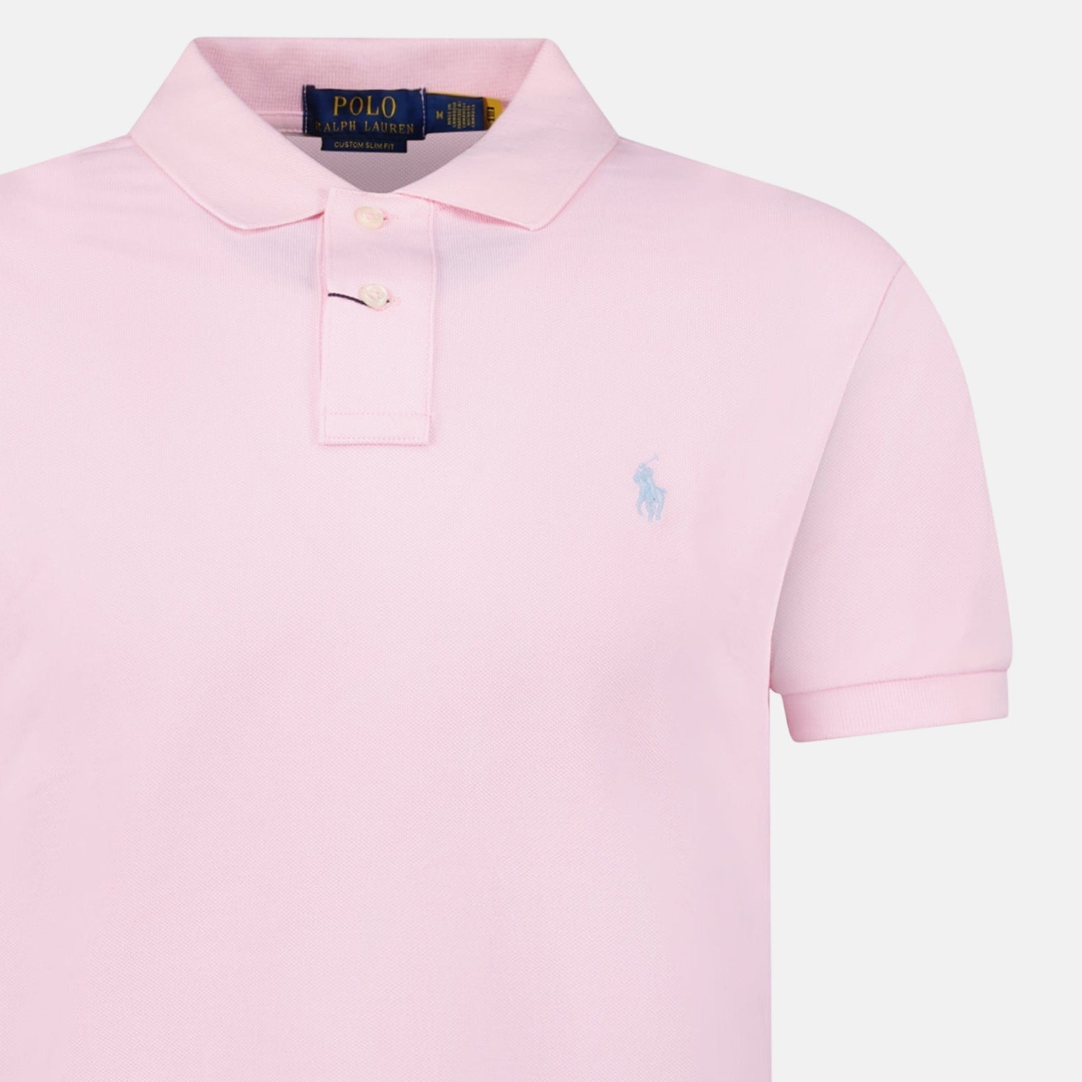 Ralph Lauren Cotton Custom Slim Fit Polo Shirt Pink | Studio DOS