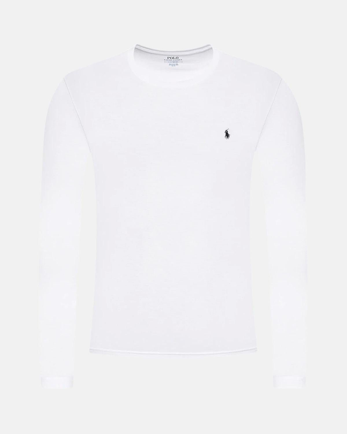 RALPH LAUREN COTTON JERSEY LONG SLEEVE T - SHIRT WHITE | Studio DOS