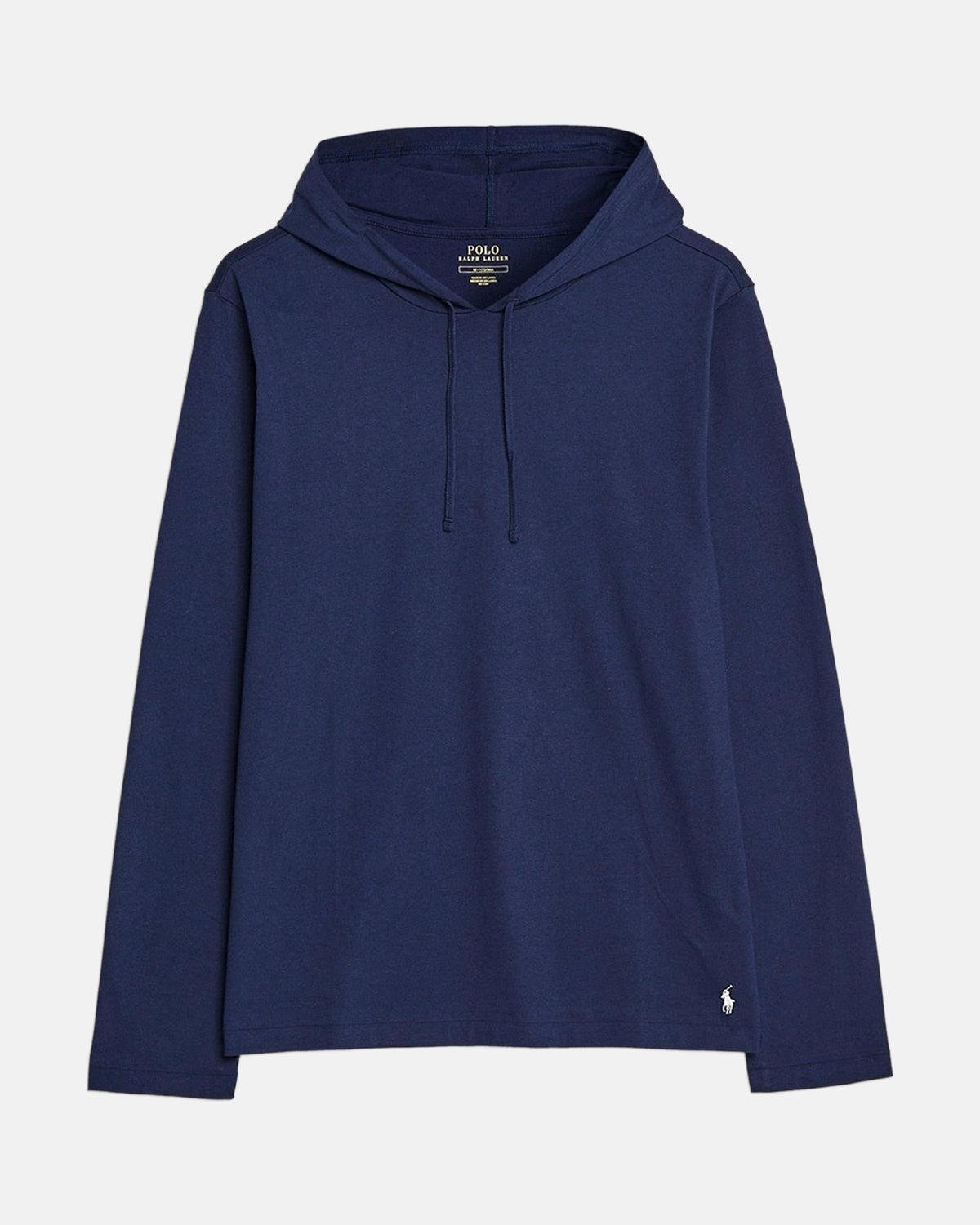 RALPH LAUREN COTTON JERSEY SLEEP HOODIE NAVY | Studio DOS