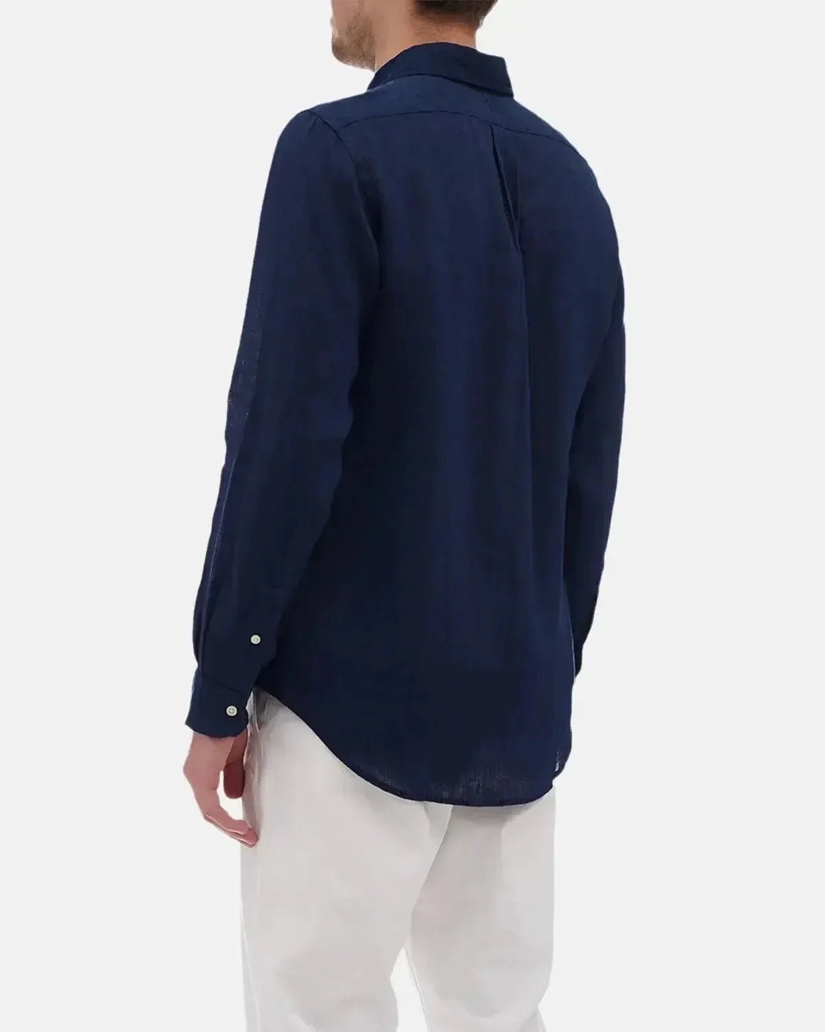 RALPH LAUREN CUSTOM FIT LINEN SHIRT NEWPORT NAVY | Studio DOS