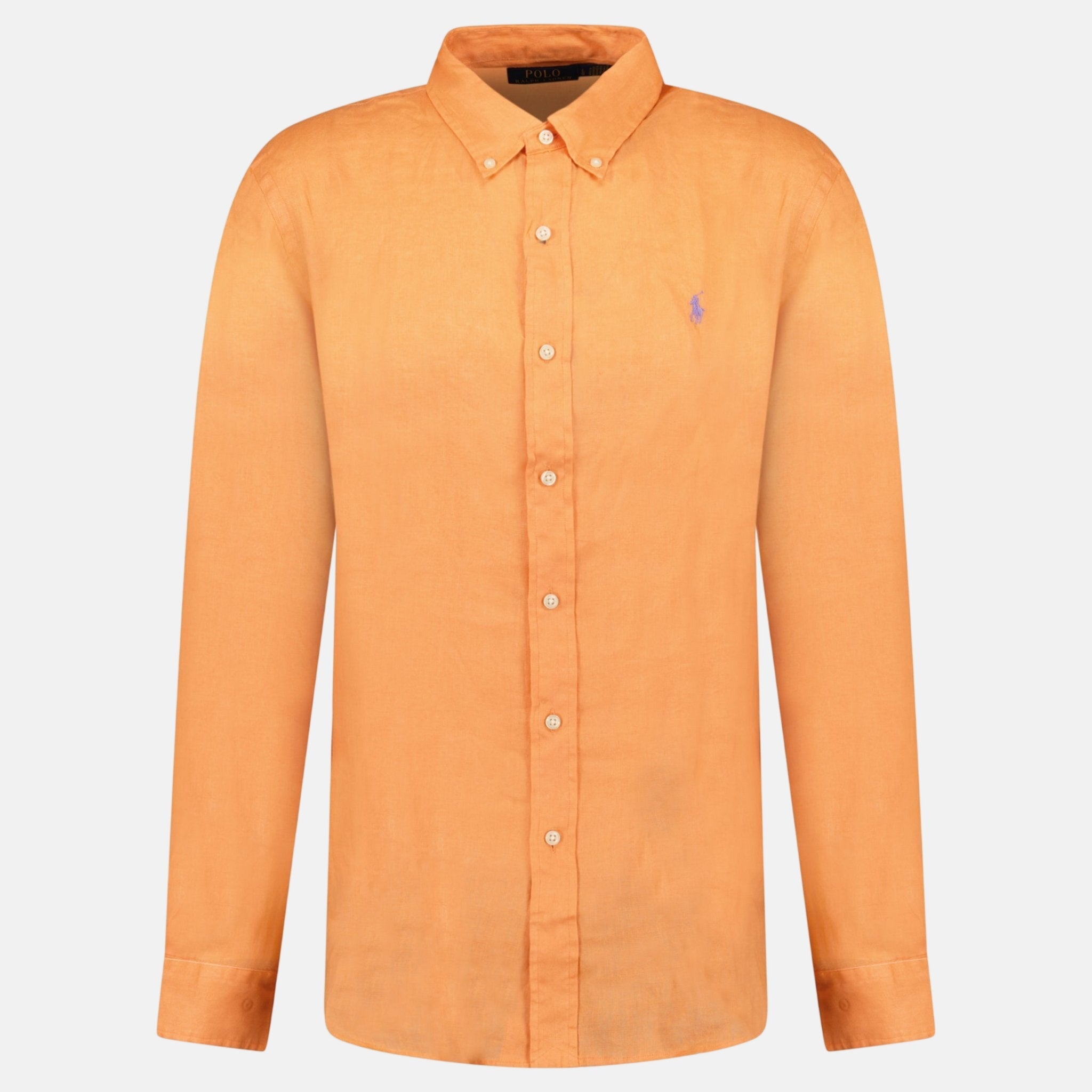 Ralph Lauren Custom Fit Linen Shirt Poppy | Studio DOS