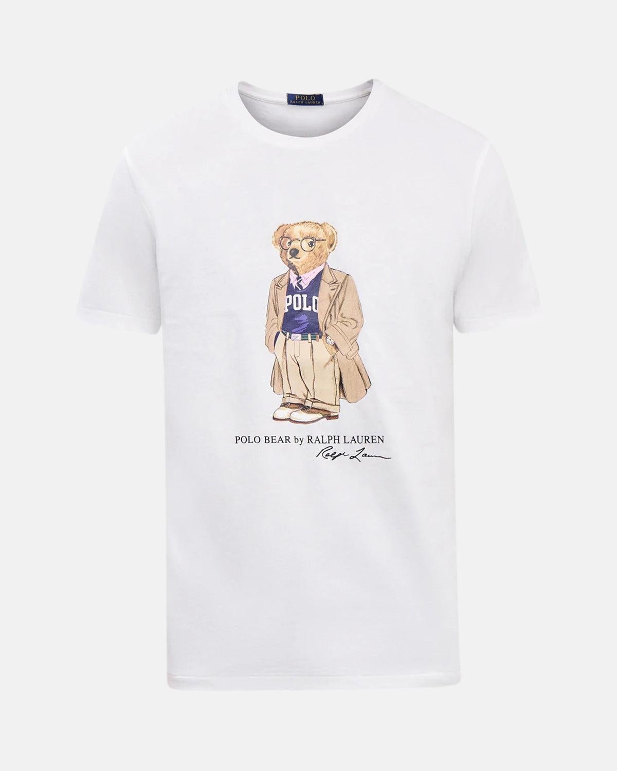 RALPH LAUREN CUSTOM SLIM FIT BEAR JERSEY T - SHIRT WHITE | Studio DOS