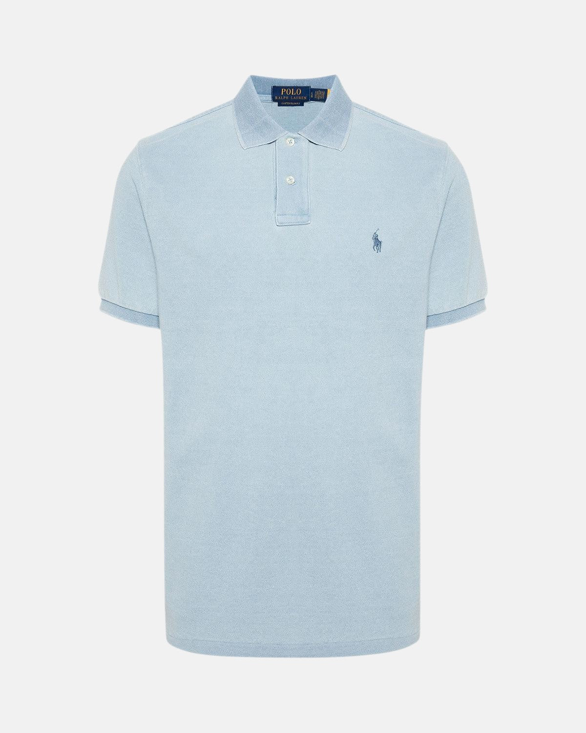 RALPH LAUREN CUSTOM SLIM FIT POLO SHIRT LIGHT INDIGO | Studio DOS