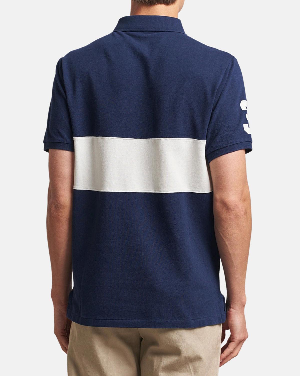 RALPH LAUREN CUSTOM SLIM FIT TEAM COLOURS POLO SHIRT NEWPORT NAVY NEVIS | Studio DOS