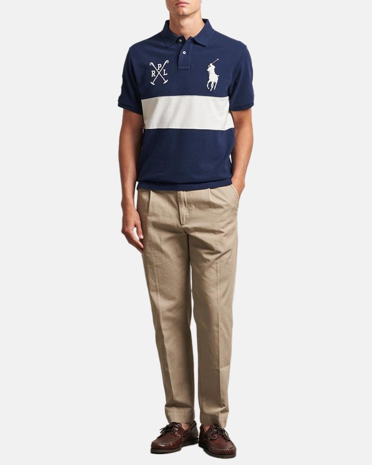 RALPH LAUREN CUSTOM SLIM FIT TEAM COLOURS POLO SHIRT NEWPORT NAVY NEVIS | Studio DOS