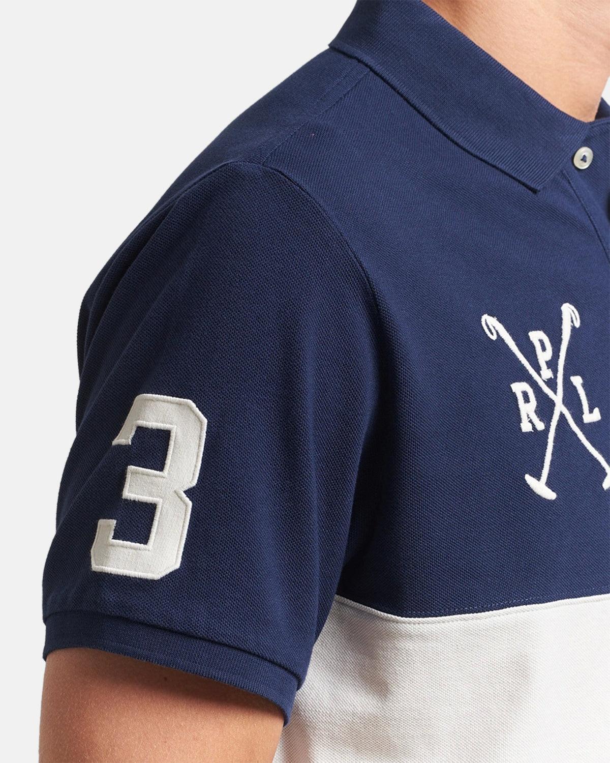 RALPH LAUREN CUSTOM SLIM FIT TEAM COLOURS POLO SHIRT NEWPORT NAVY NEVIS | Studio DOS