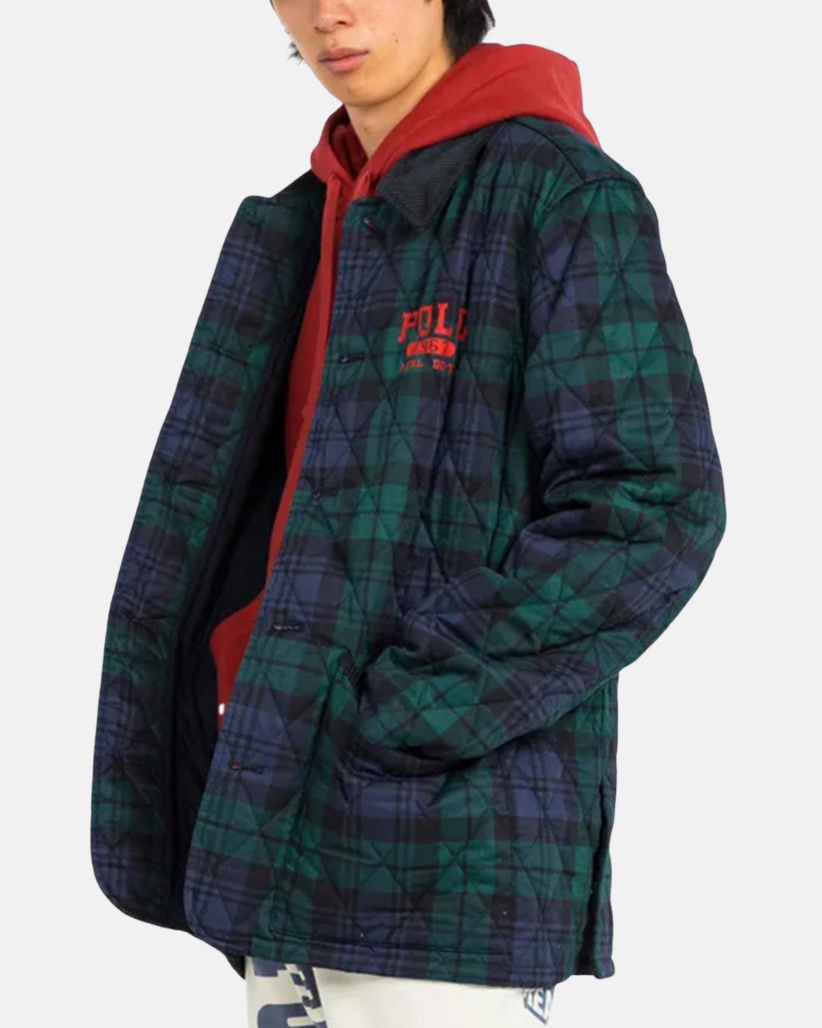 RALPH LAUREN LOGO PLAID BARN COAT HERITAGE BLACKWATCH | Studio DOS