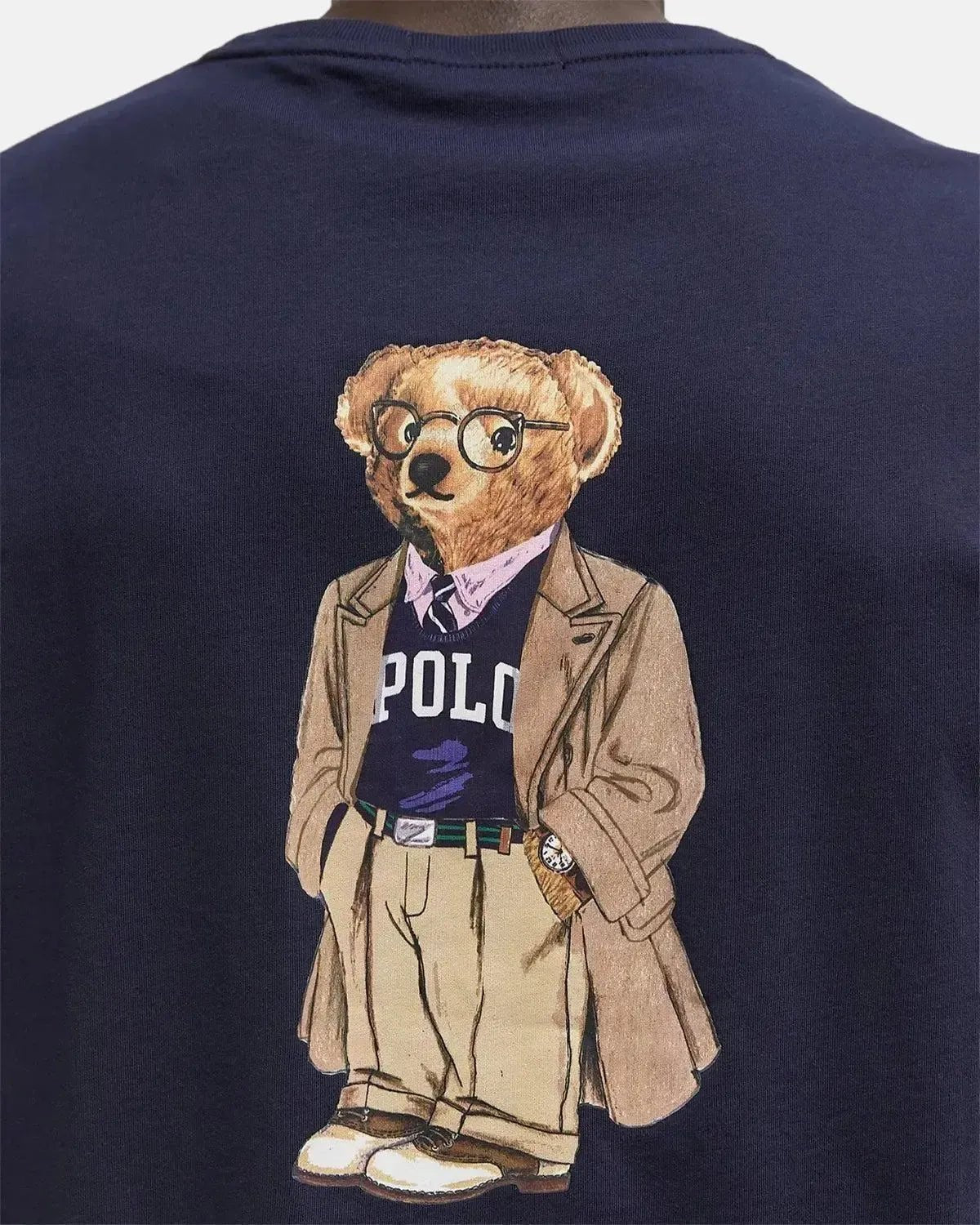 RALPH LAUREN MENS CUSTOM SLIM FIT POLO BEAR POCKET T - SHIRT NEWPORT NAVY | Studio DOS
