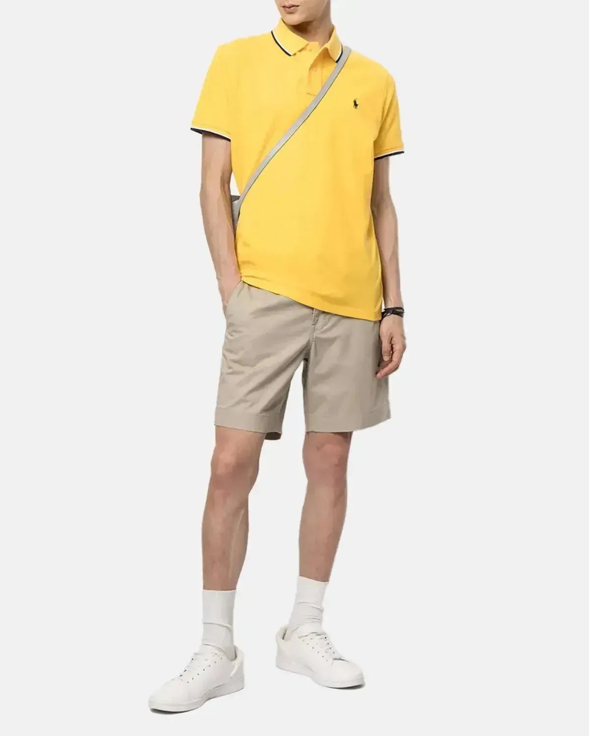 RALPH LAUREN MENS STRETCH STRAIGHT FIT CHINO SHORTS KHAKI TAN | Studio DOS
