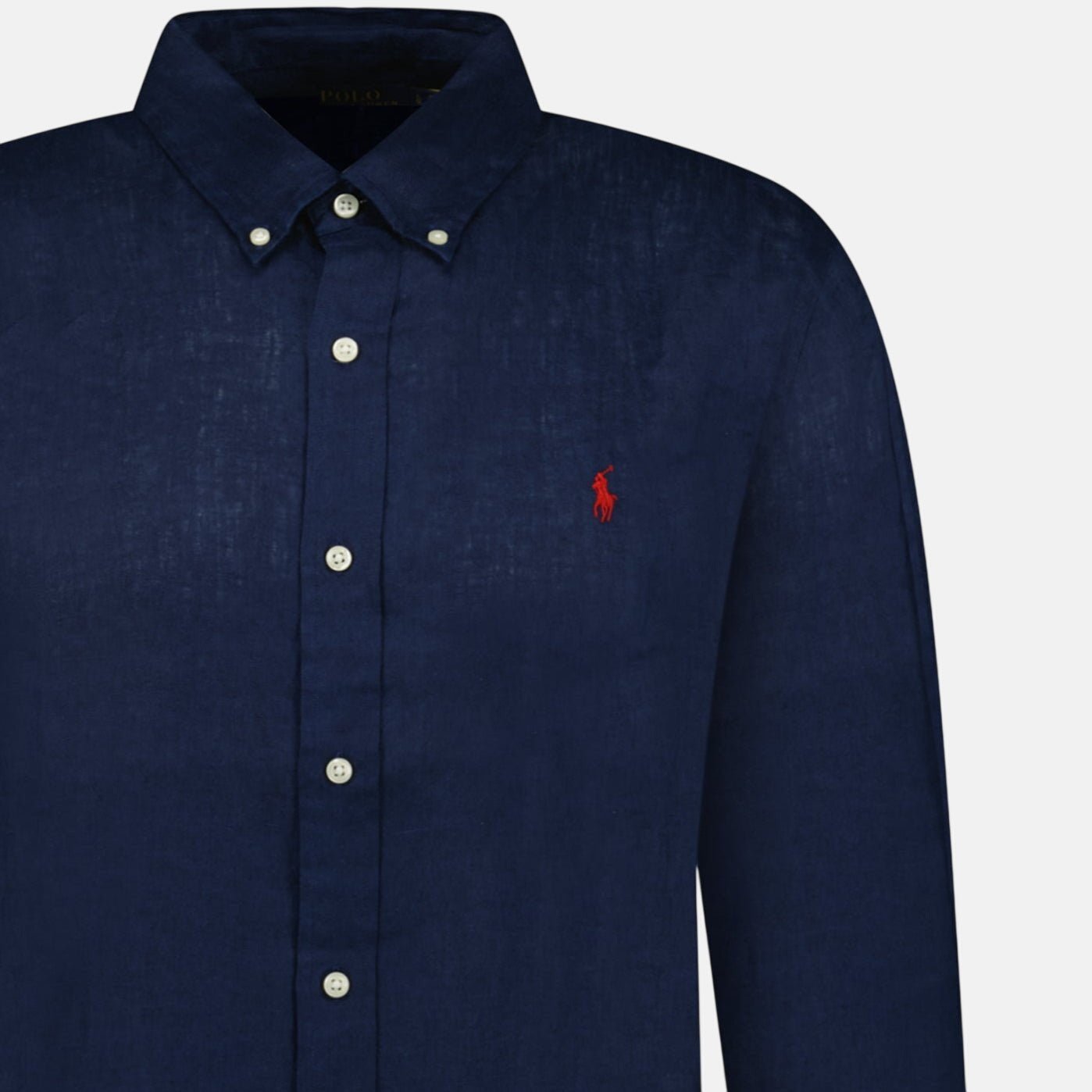 Ralph Lauren Slim Fit Linen Shirt Newport Navy | Studio DOS